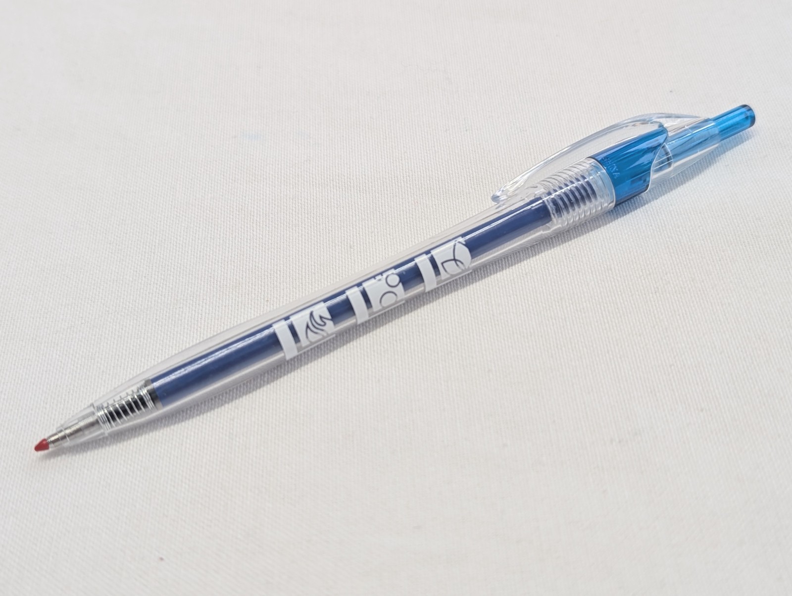 30 Misprint Click Pens JAVALINA UPCYCLE Hub Pen Lot RECYCLED PLASTIC Blk Gel Ink