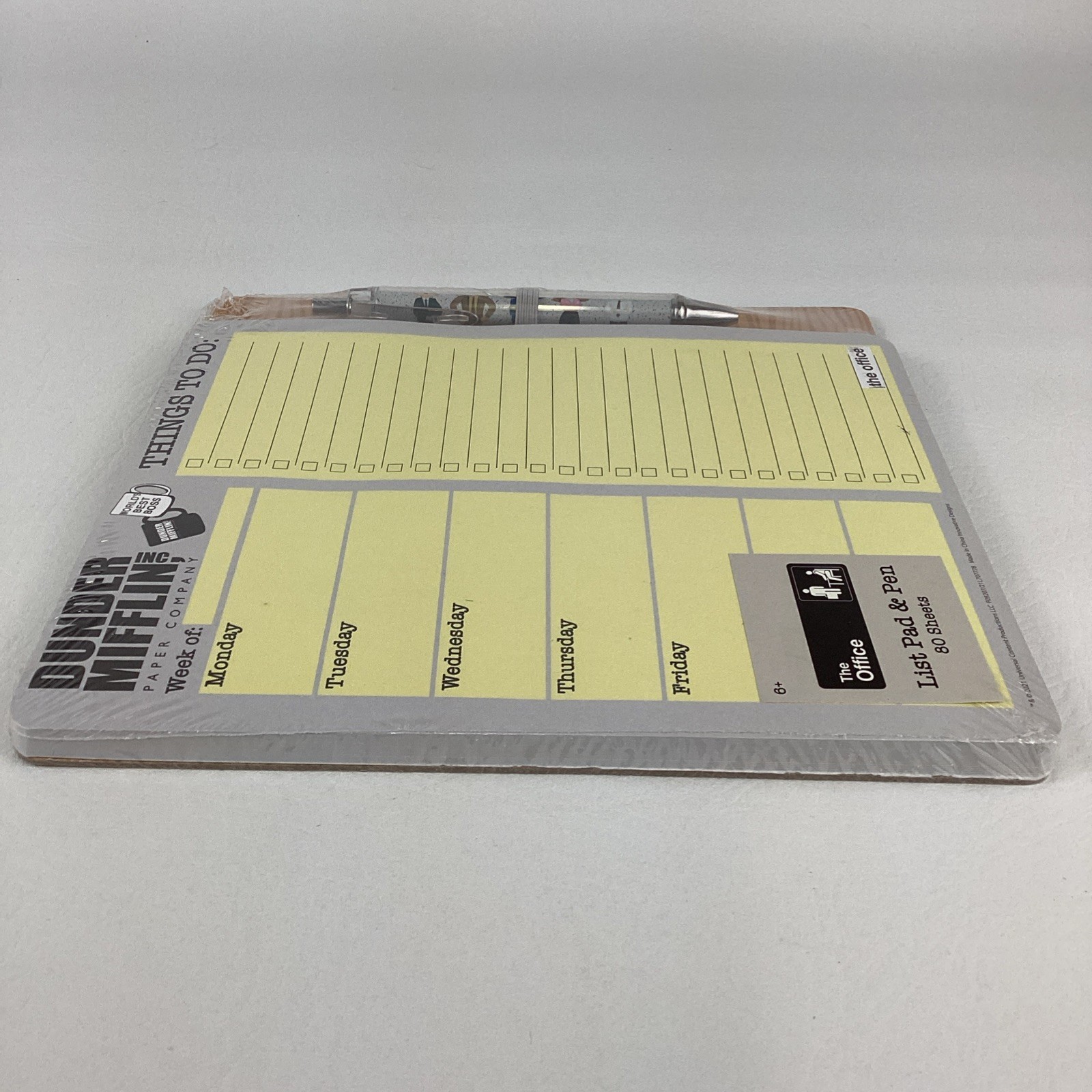 The Office List Pad Pen Set Dundler Mifflin Daily Planner Stationary Notepad