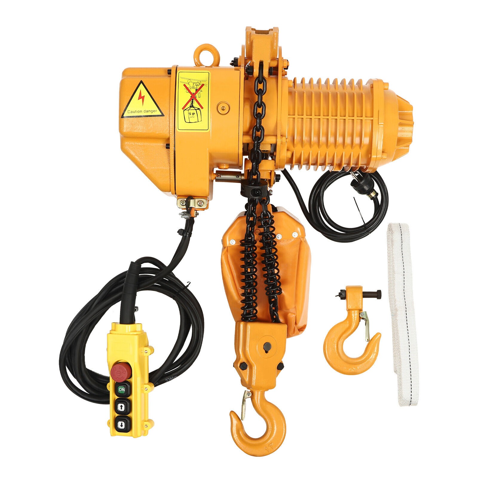 Single Phase Hoist Electric Chain Hoist Crane 10FT Chain 1.6KW 1 Ton/2204 lbs