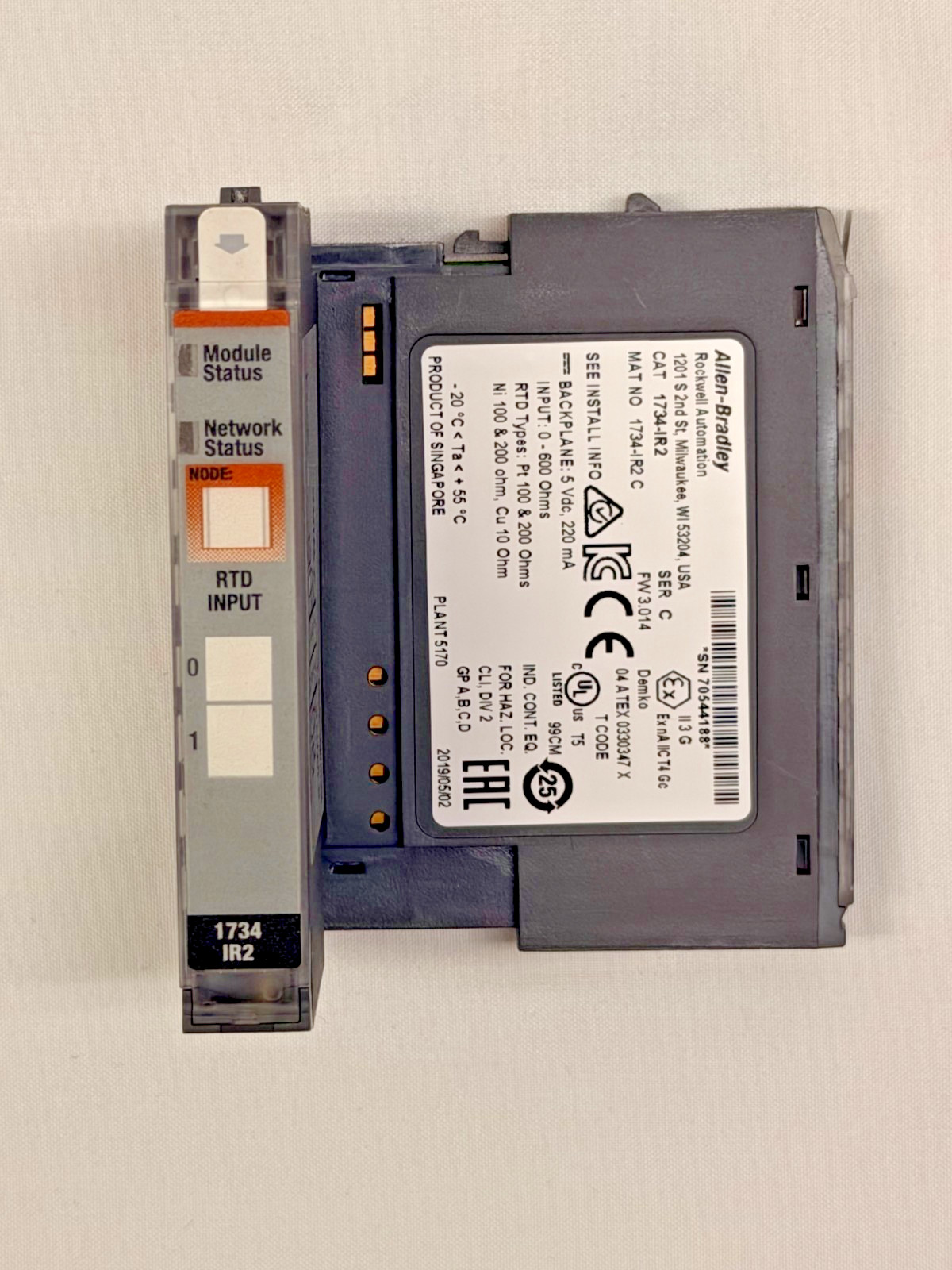 Allen-Bradley 1734-IR2 Ser C POINT I/O 2-Channel RTD Input Module FW 3.014