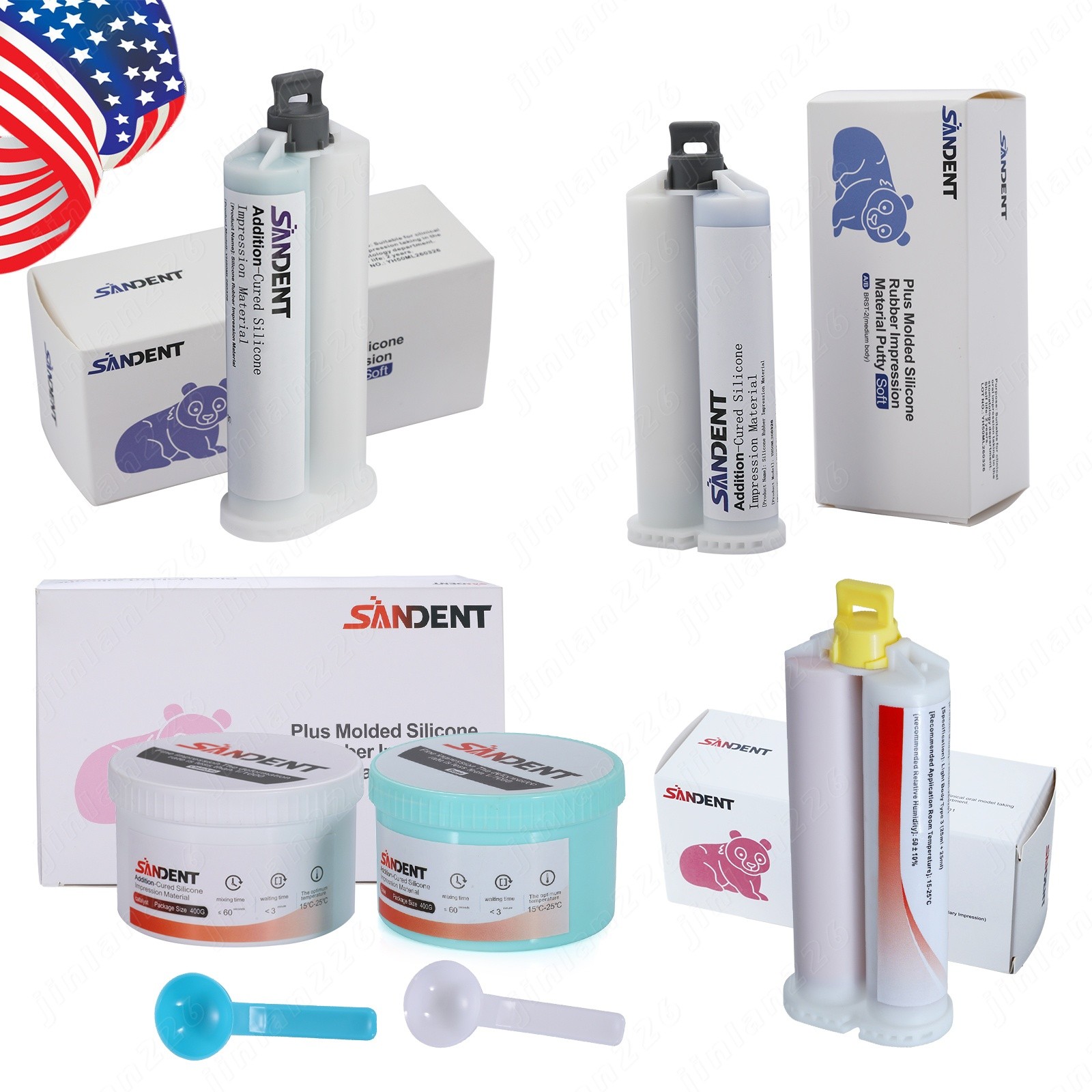 VPS PVS Dental Impression Silicone Material Putty + Light Body Set Fast/Normal