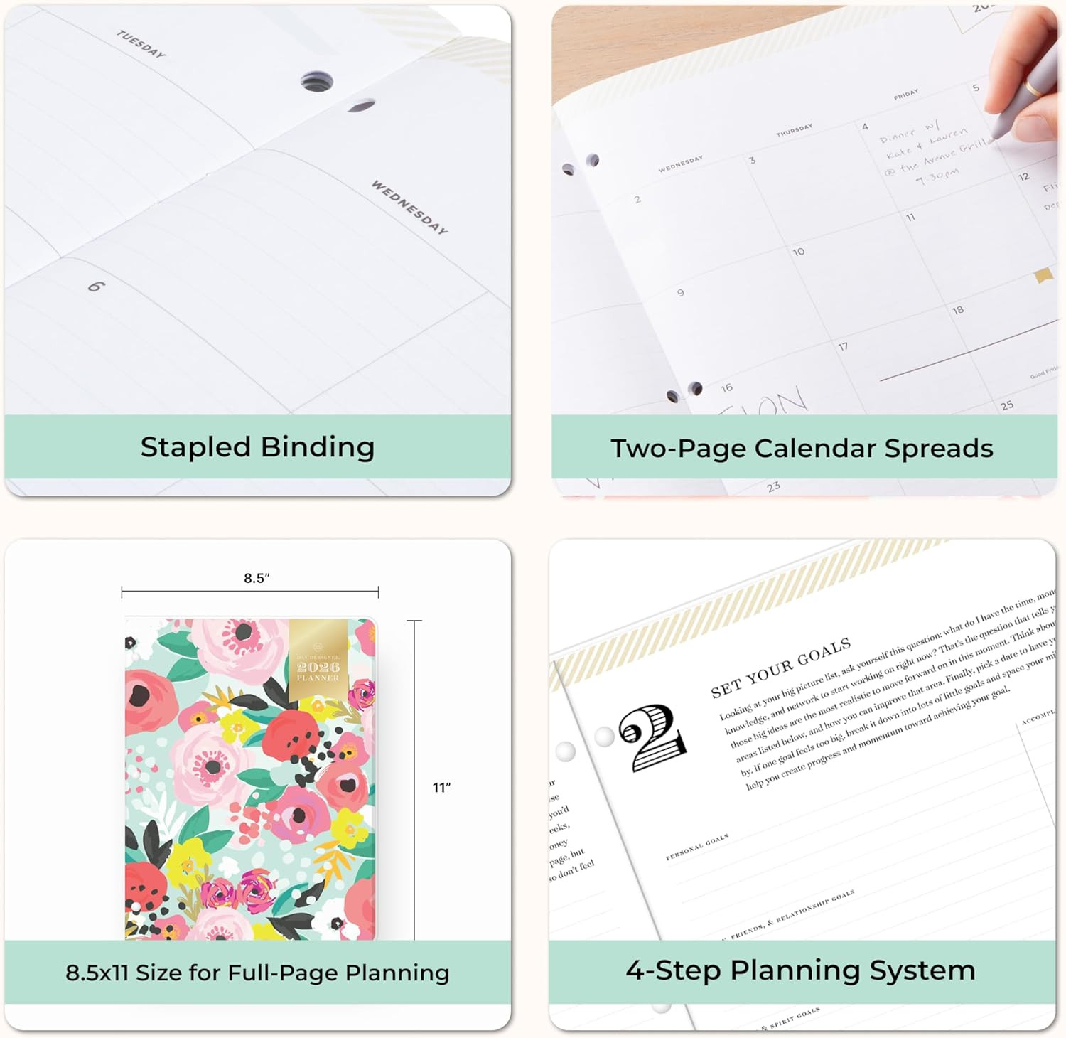 Day Designer 2026 Monthly Planner Calendar, January 2026 – December 2026, 8.5″ x