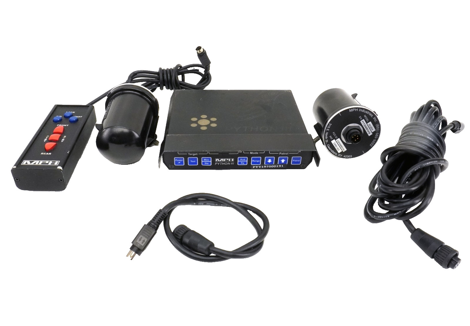MPH Python III 3 Ka Band Police Radar w/Dual Antennas/Remote/Cables 99197 Lot B