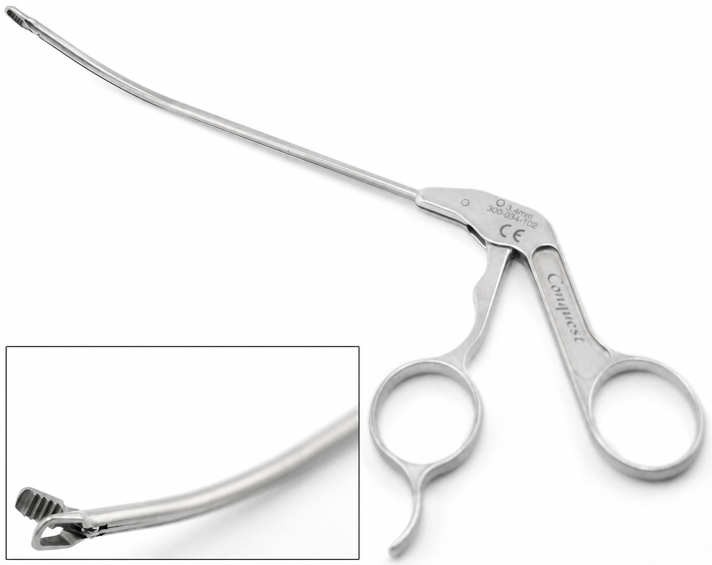 Stryker Conquest 300-034-102 Curved Left Big Bite Punch 3.4mm Arthroscopic 6