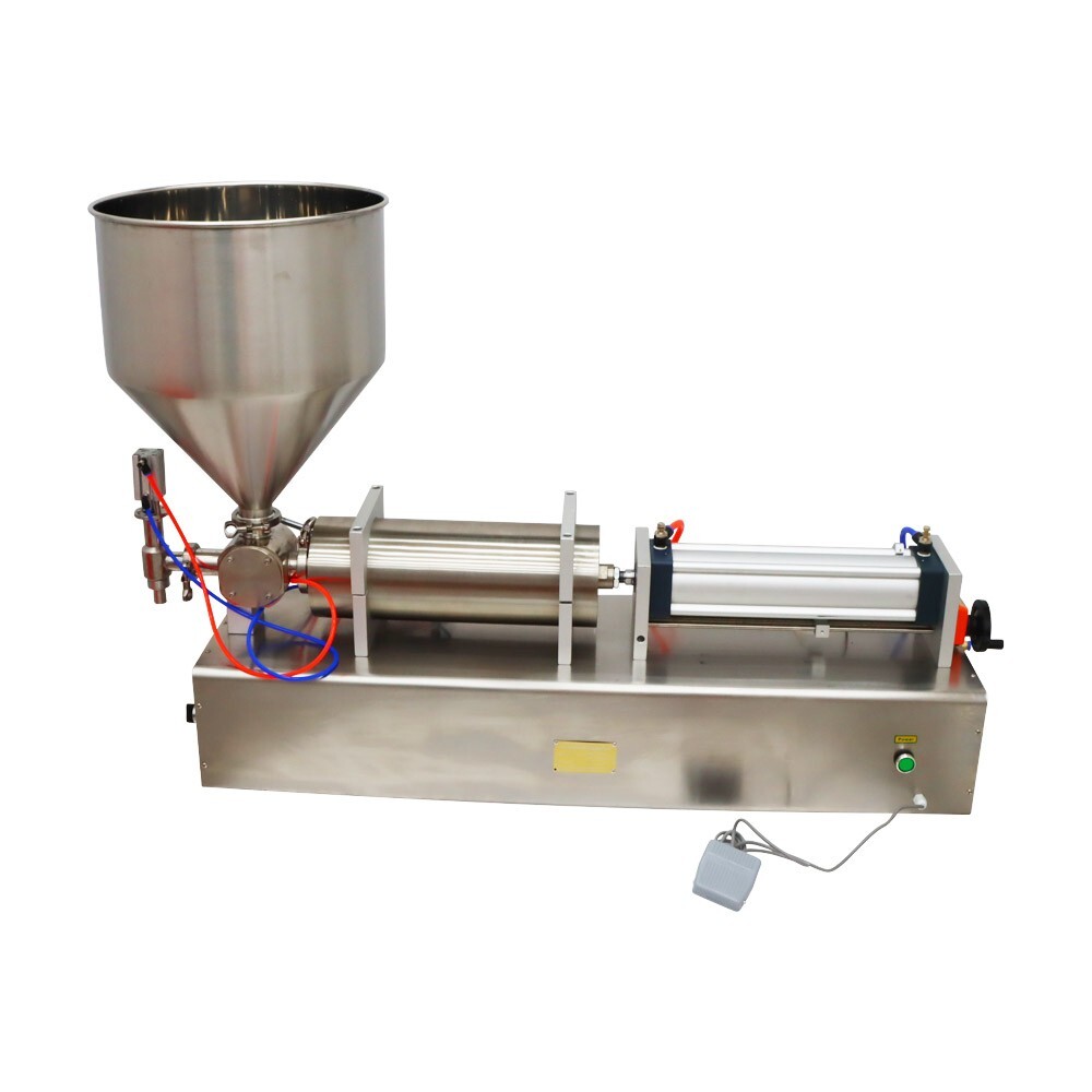 110V 1000-5000ml Single Nozzle Paste Liquid Filling Machine Honey Cream Lotion