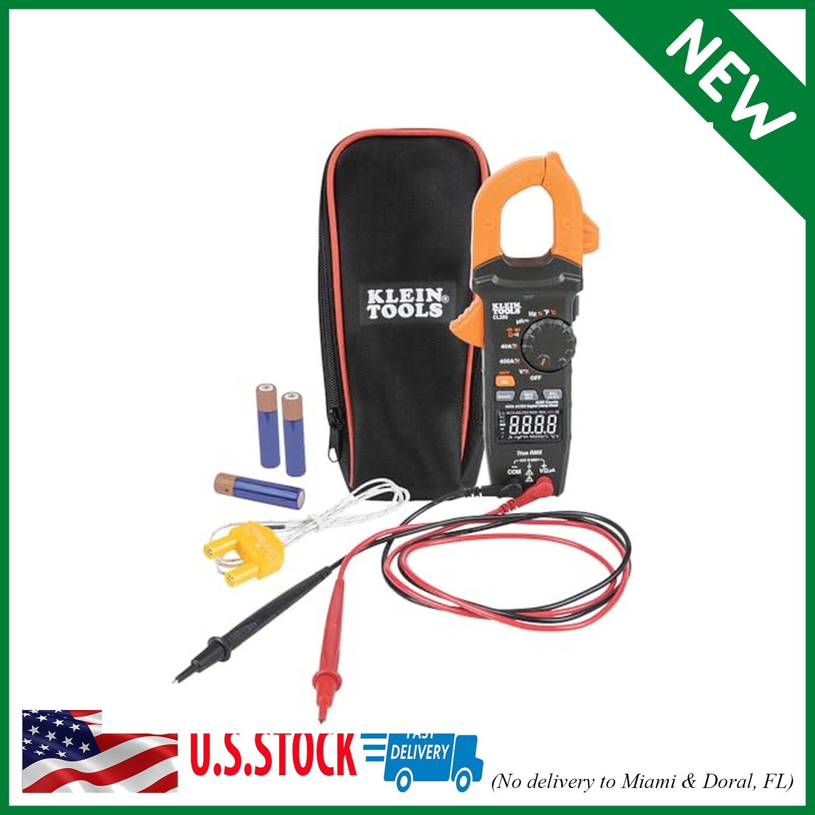 CL390 AC/DC Digital Clamp Meter, Auto-Ranging, 400 Amp, NCVT Tester, Hi-Viz LCD