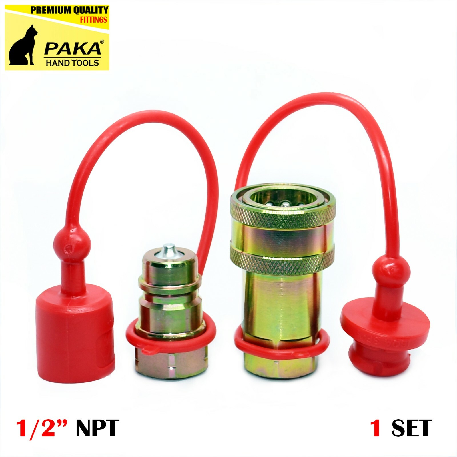 1/2″ NPT ISO 7241-B Quick Disconnect Hydraulic Coupler Set (1 SET)
