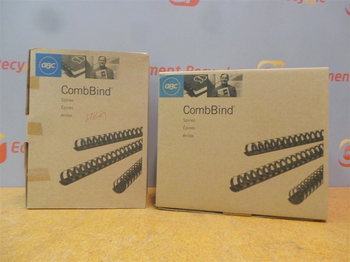 CombBind Book Binding Spines Comb 2″ 50mm 3/4″ 20mm Black New Lot
