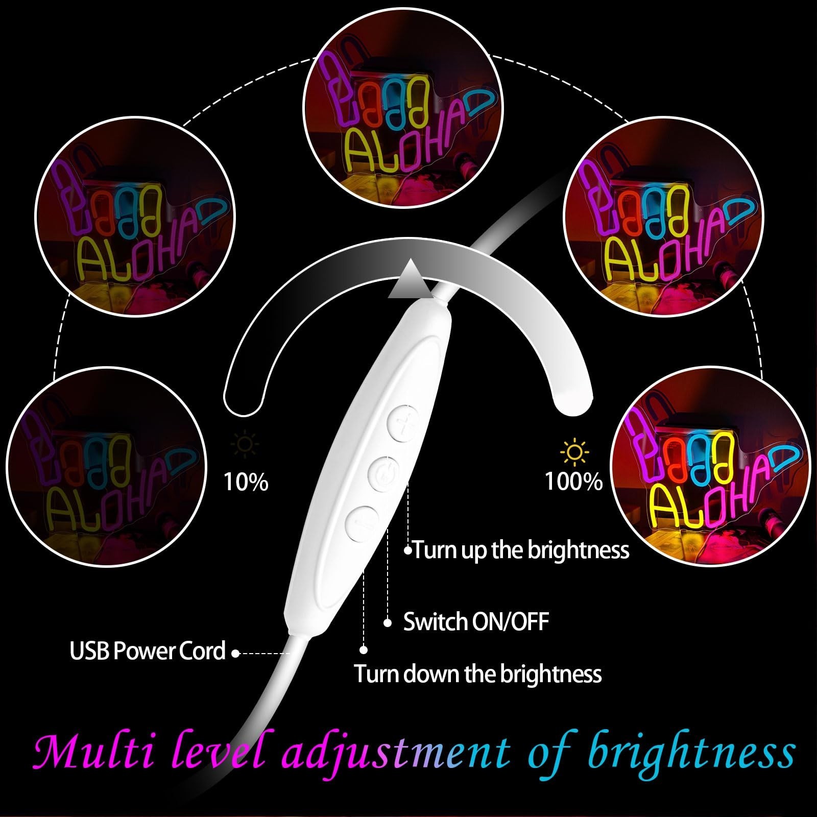 Hand Neon Sign Dimmable Hand Gesture Led Neon Sign Light for Wall Decor Home …
