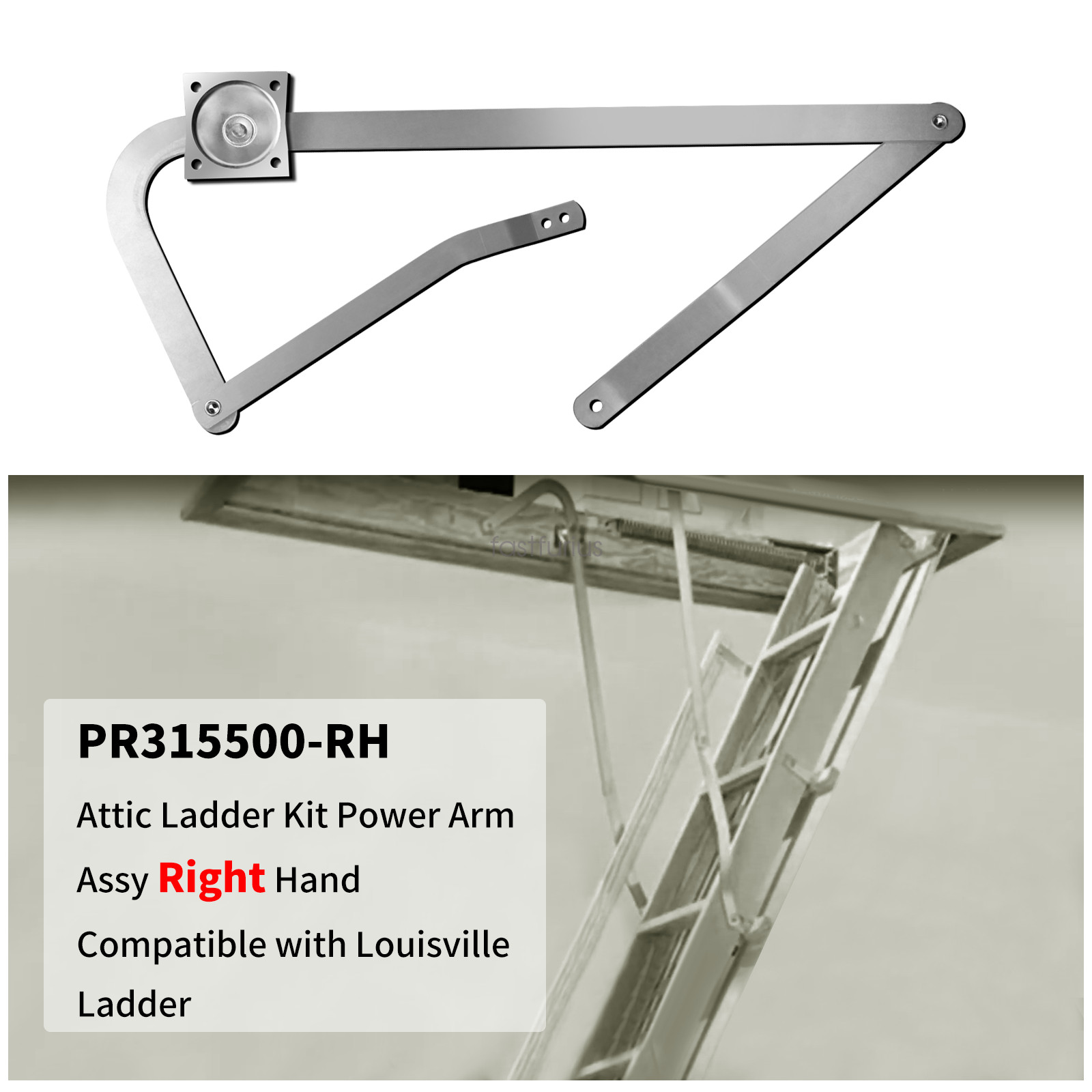 Right Hand Fit for Louisville Ladder Attic Ladder Power Arm Assy PR315500-RH