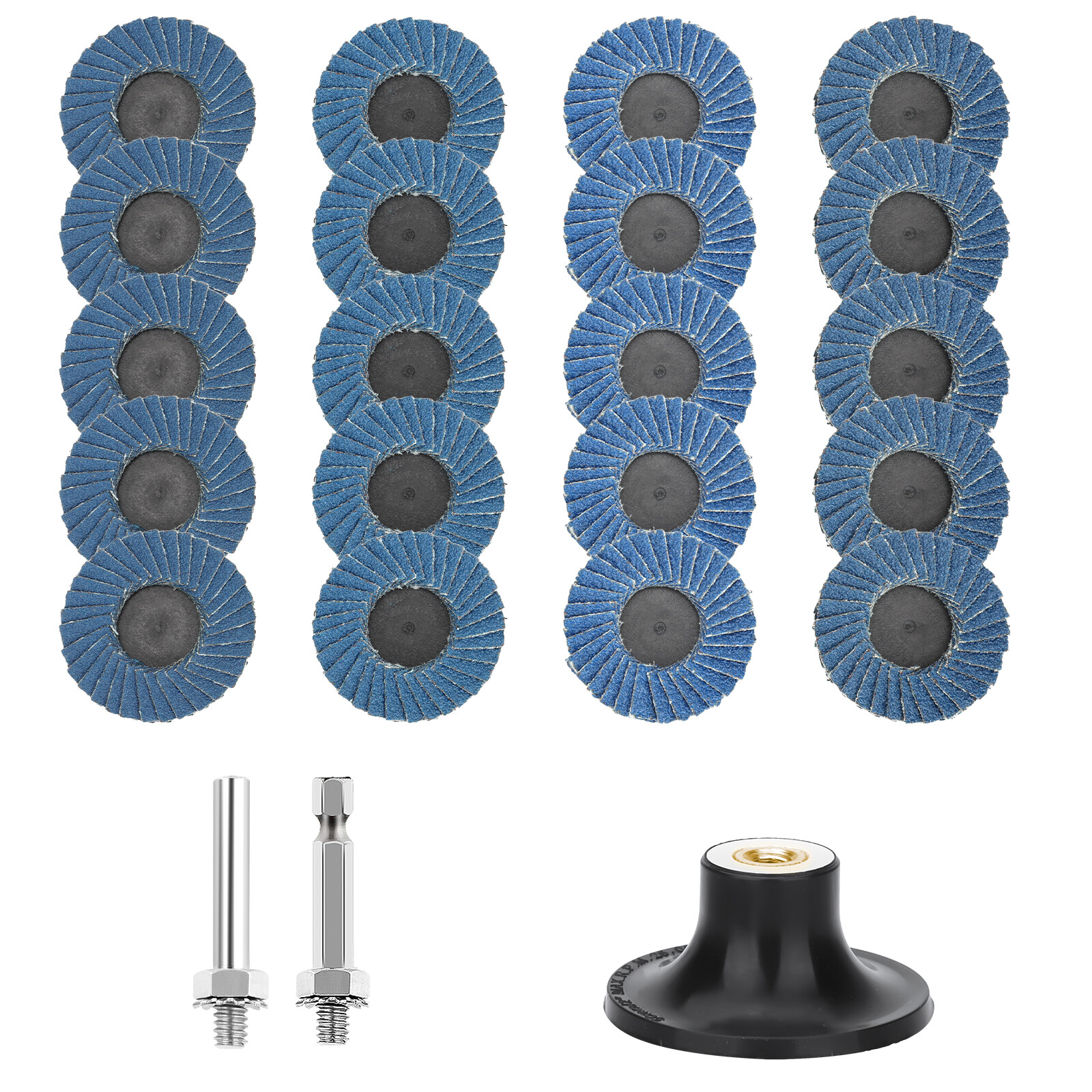 20 x 2″ Roll Lock Flap Sanding Disc 40 60 80 120 Grit Die Grinder Quick Change