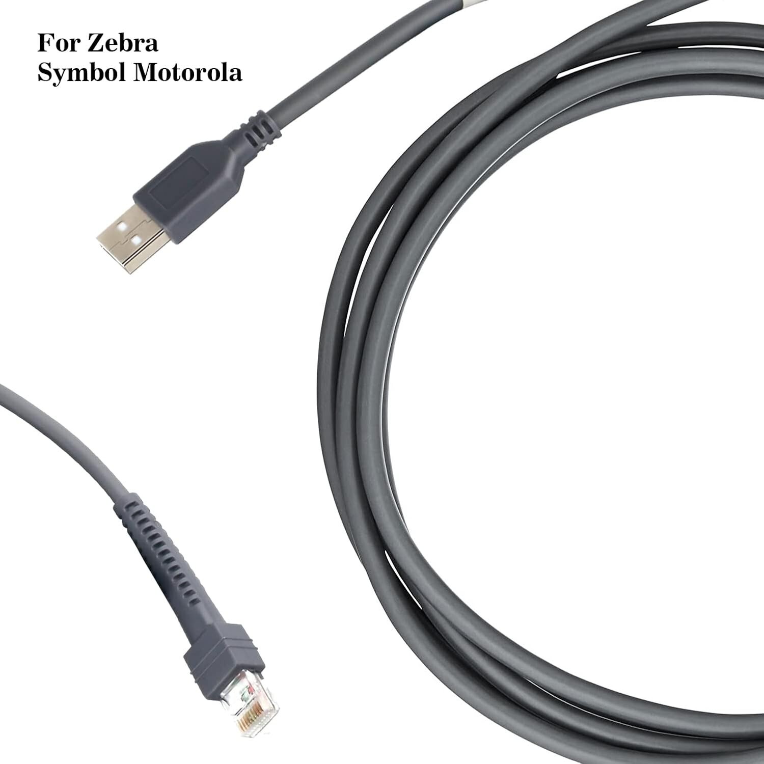 7 ft USB Cable for Symbol Barcode Scanner ls2208 ls4208 CBA-U01-S07ZAR