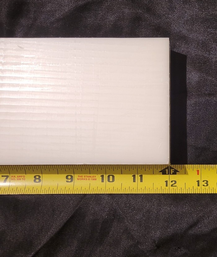 Delrin 1 1/4 x 3 3/4 x 12 (1.250 x 3.750 x 12.000) INV#X-110