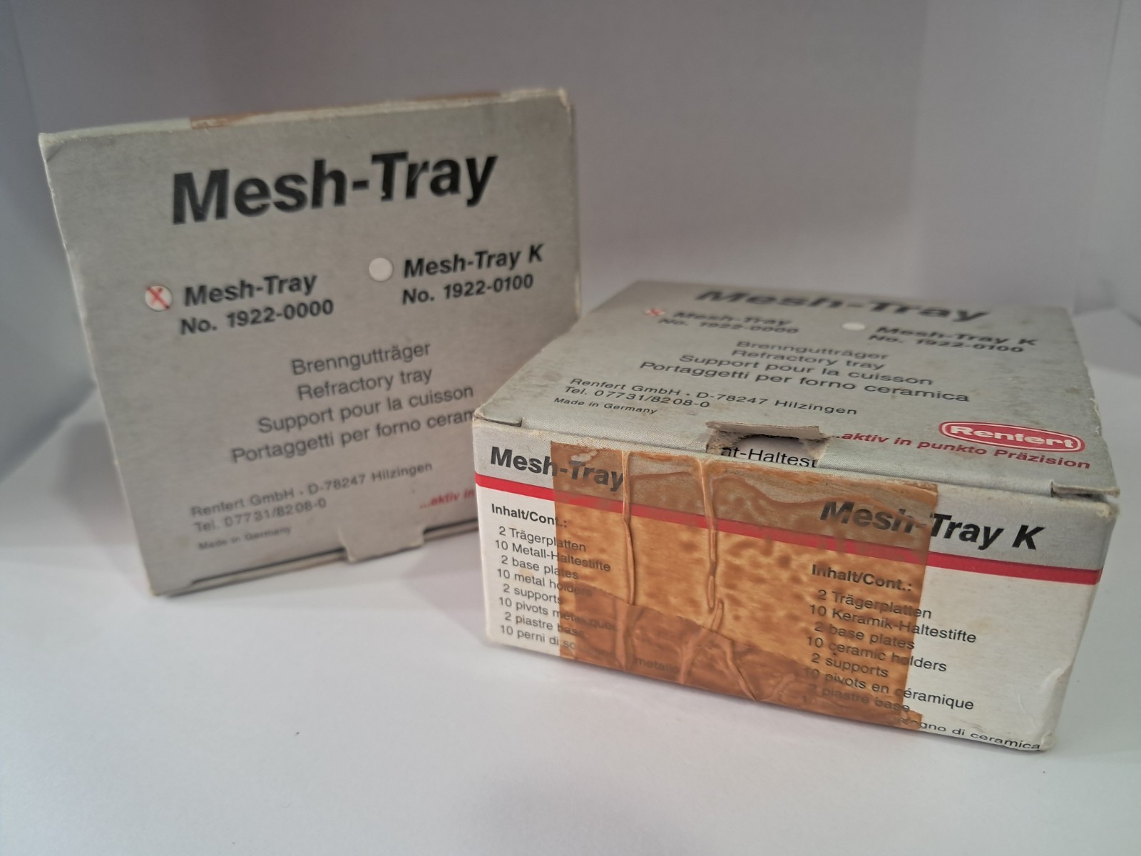 ​Renfert Mesh-Tray 1922 Dental Honeycomb Firing Trays with Metal Pins – Set of 2