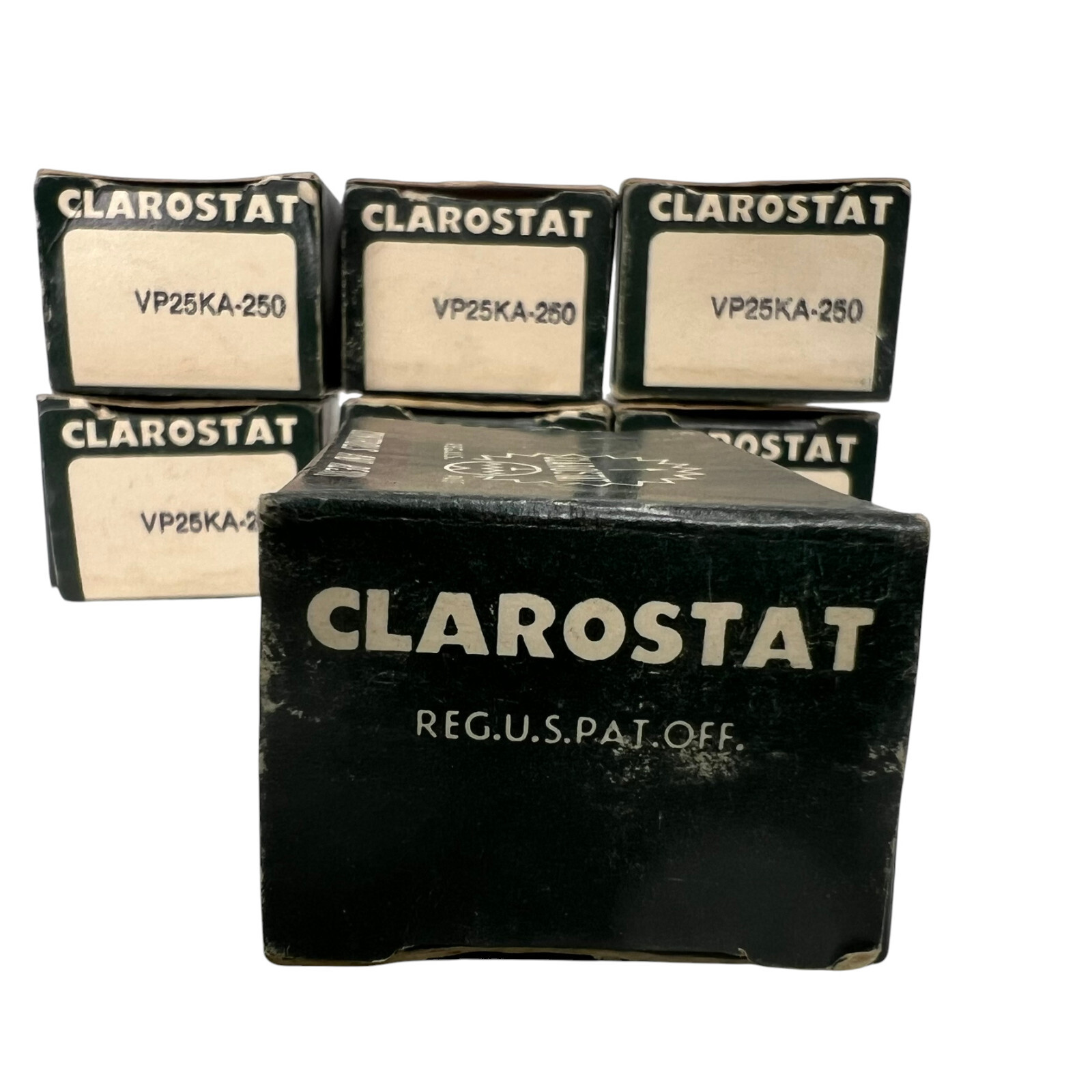 Lot of 7 VIntage Clarostat VP25KA-250 Resistor 250 OHM 25W Hallow Core Wirewound