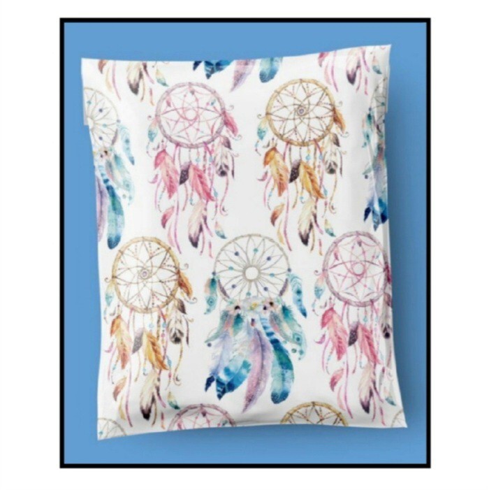 🆕 Polymailer ●BOHO COLORFUL DREAMCATCHERS● (30) 6″X9″ And (20) 10″X13″.