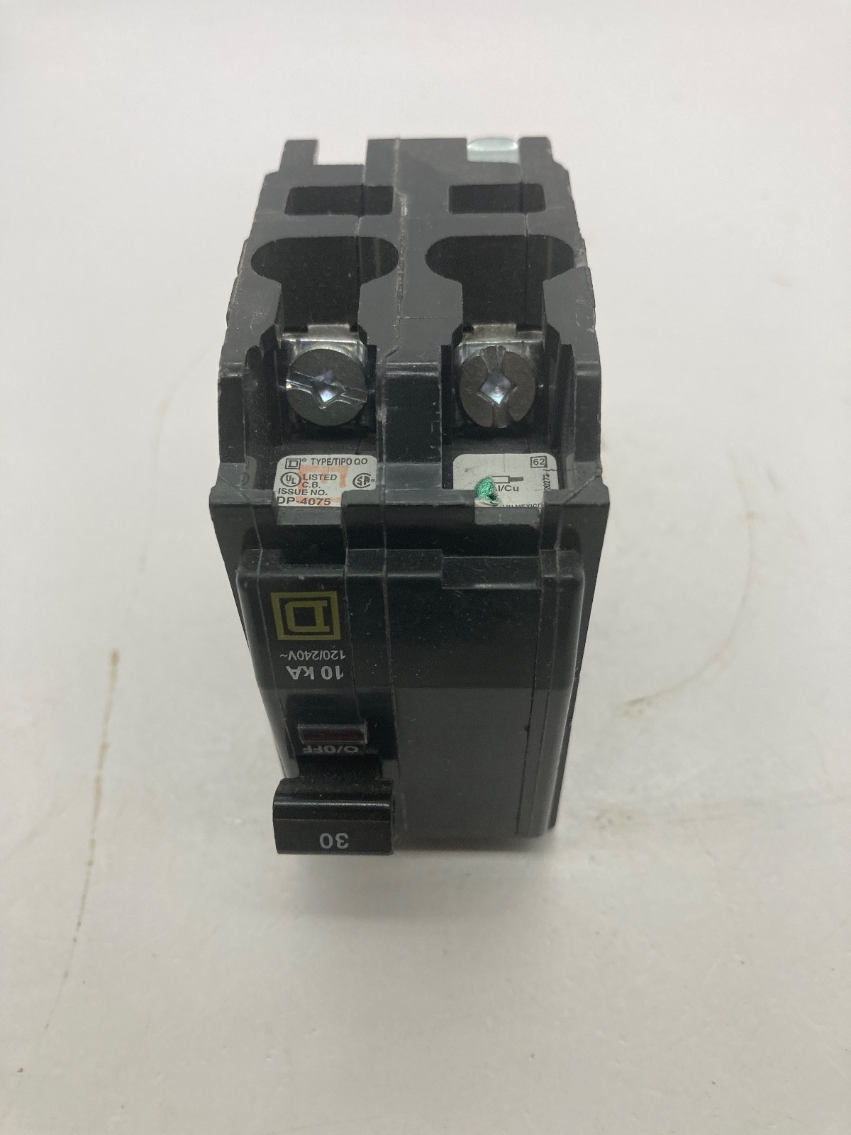Square D QO230 30 Amp 2 Pole 120 240V AC QO230CP Type QO Plug On Circuit Breaker