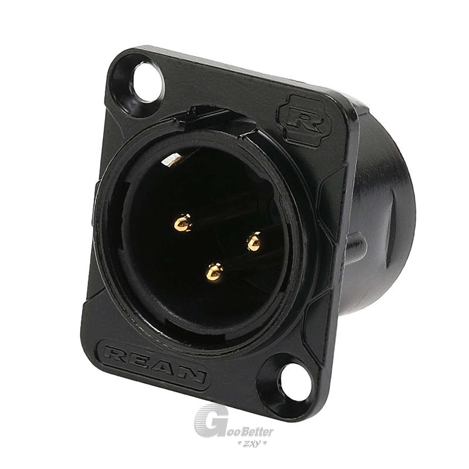 XLR 3 Pin Cable Chassis Panel Mount Audio Connectors Plug Socket Female/Male
