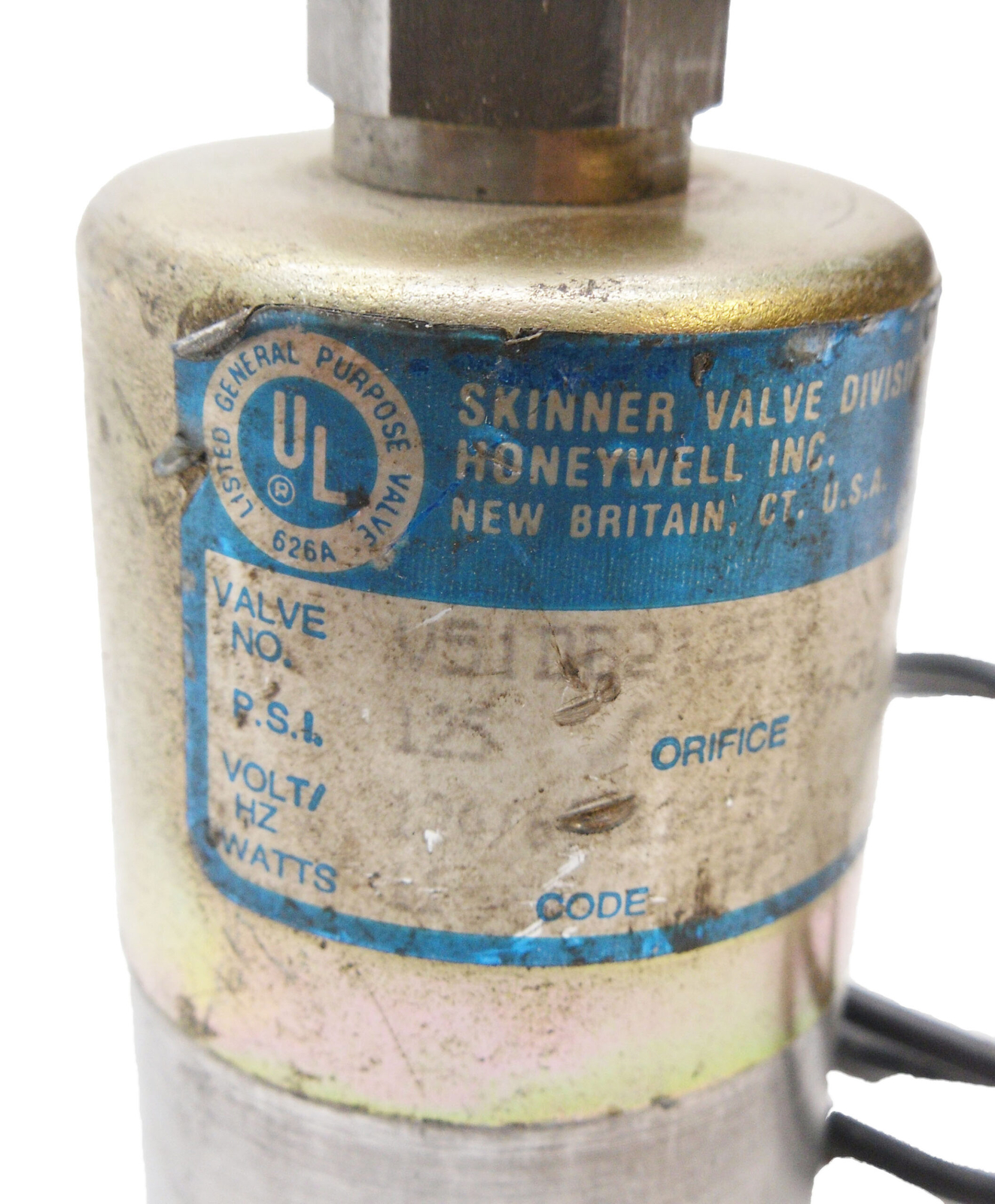 HONEYWELL SKINNER VALVE V51DB2125 SOLENOID VALVE 125PSI 110-120HZ 5/60HZ 11W