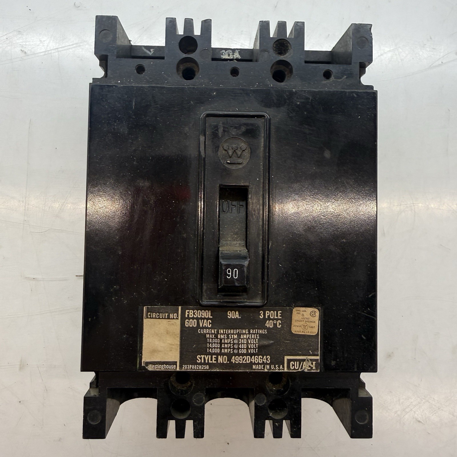 Westinghouse FB3090L Circuit Breaker