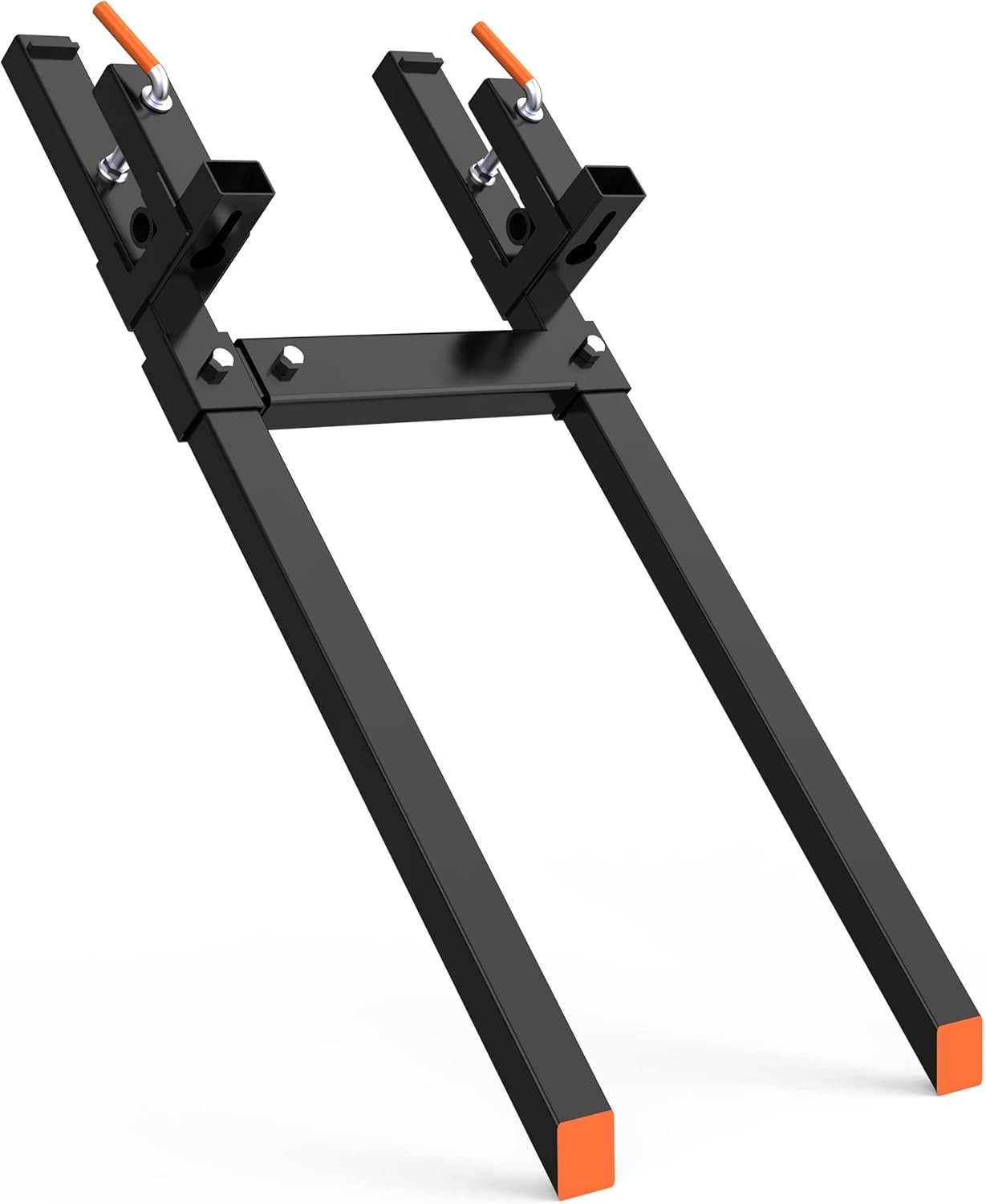 2000Lbs/4000Lbs 43/60″ Tractor Clamp On Pallet Forks Bucket W/ Stabilizer Bar