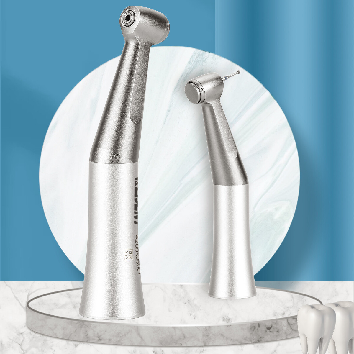 Dental Slow Low Speed Handpiece Push Contra Angle For Friction Grip 1.6mm Bur
