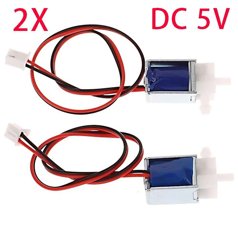 2Pcs DC5V 6V Micro Electric Solenoid Valve Normally Closed Air Water Valve USA
