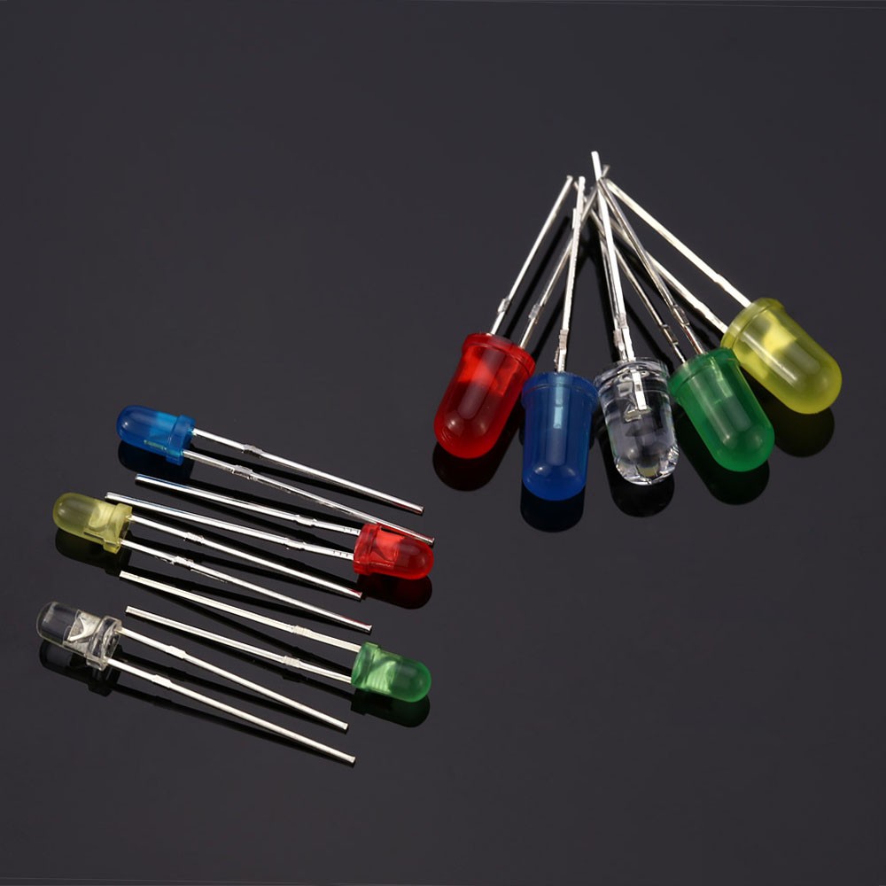 300pcs 3mm 5mm Assorted Color 2-pin Diffused LED Light Emitting Diodes Set KQPZ