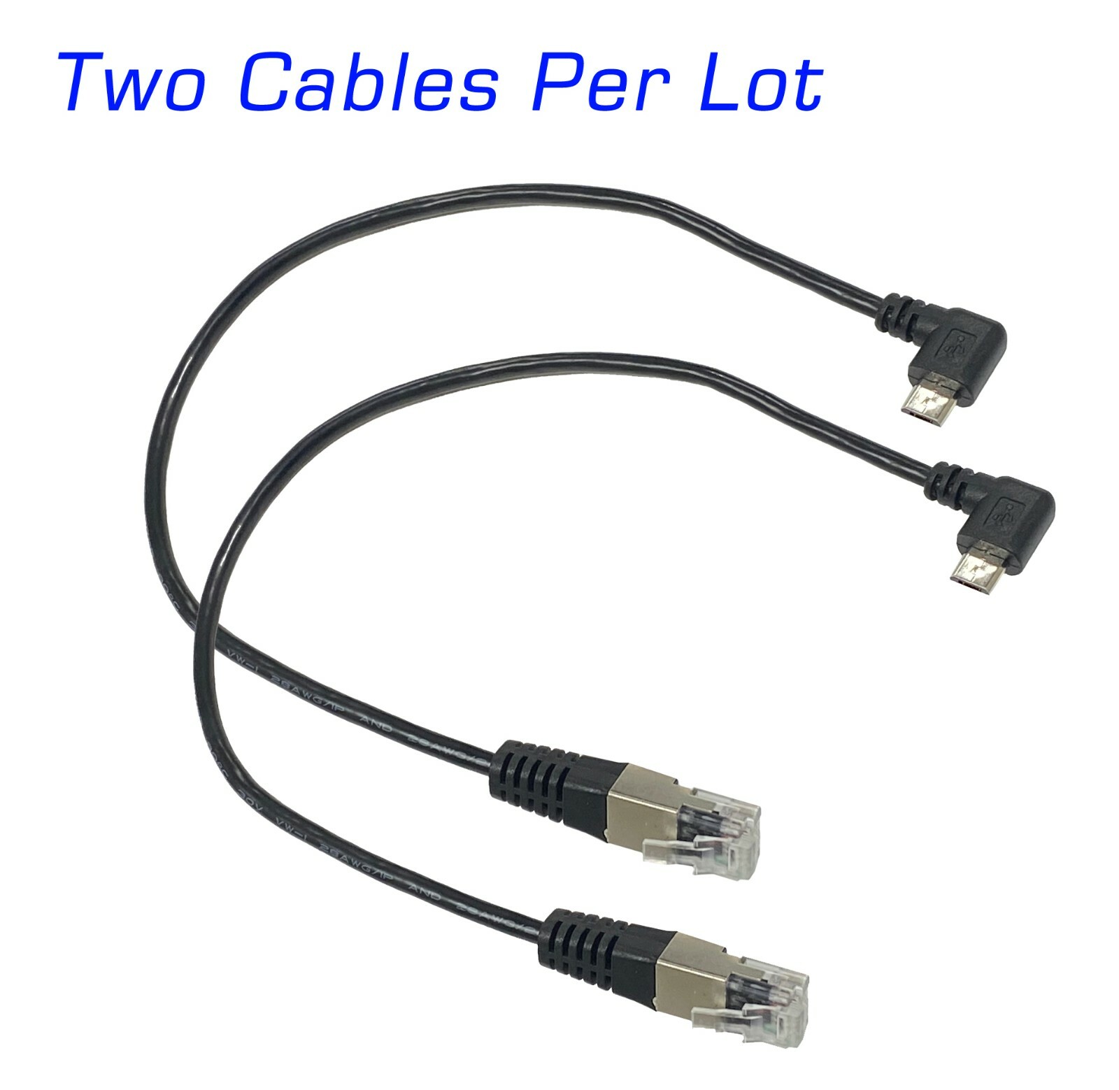 Axis P1245 Compatible Sensor Unit Cable, 12″ (.3m) Micro USB to Shielded RJ12