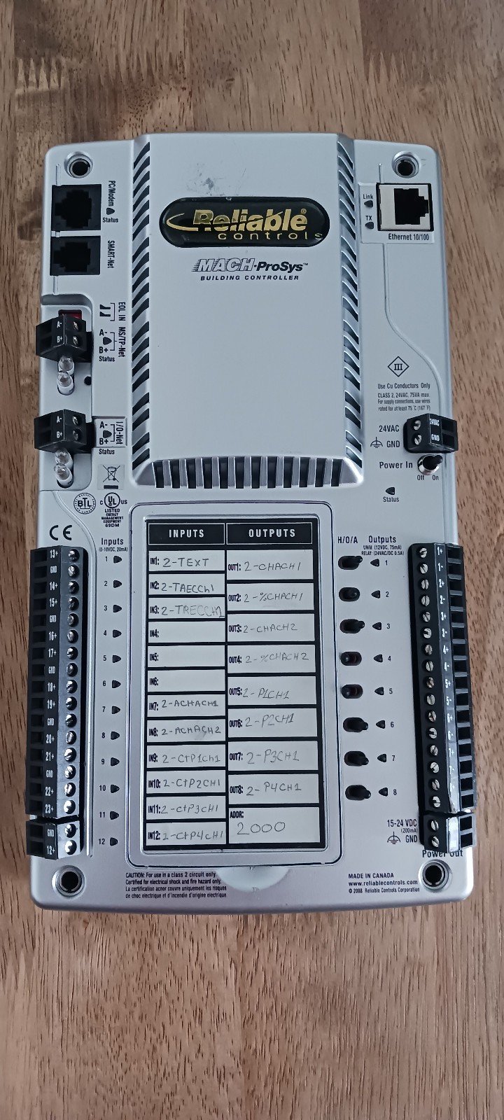 Reliable Controls mach-prosys Building Controller MpshT0421