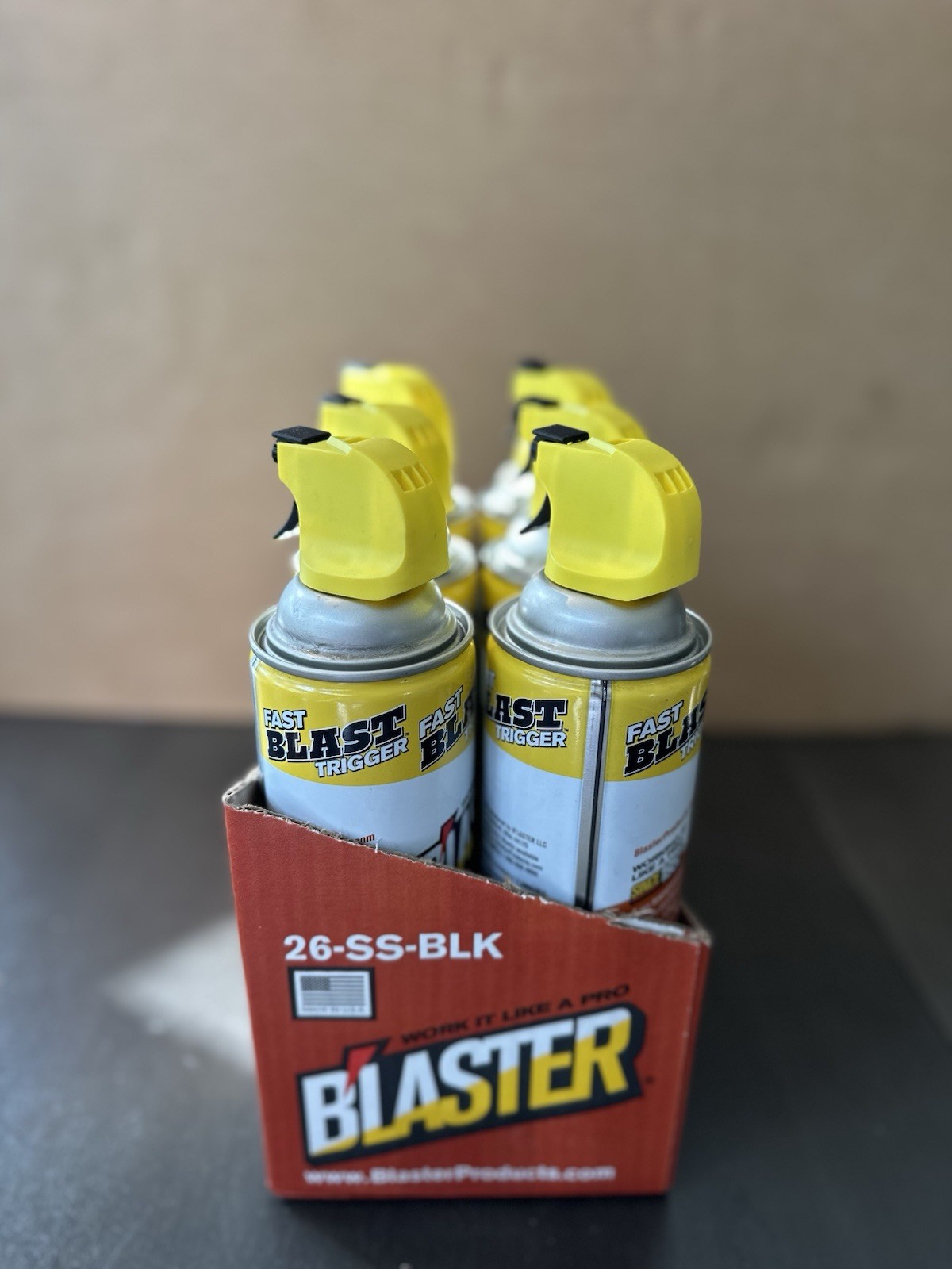 6 pack Surface Shield Black Anti Rust Spray –Long-Lasting Metal & Tool Corrosion
