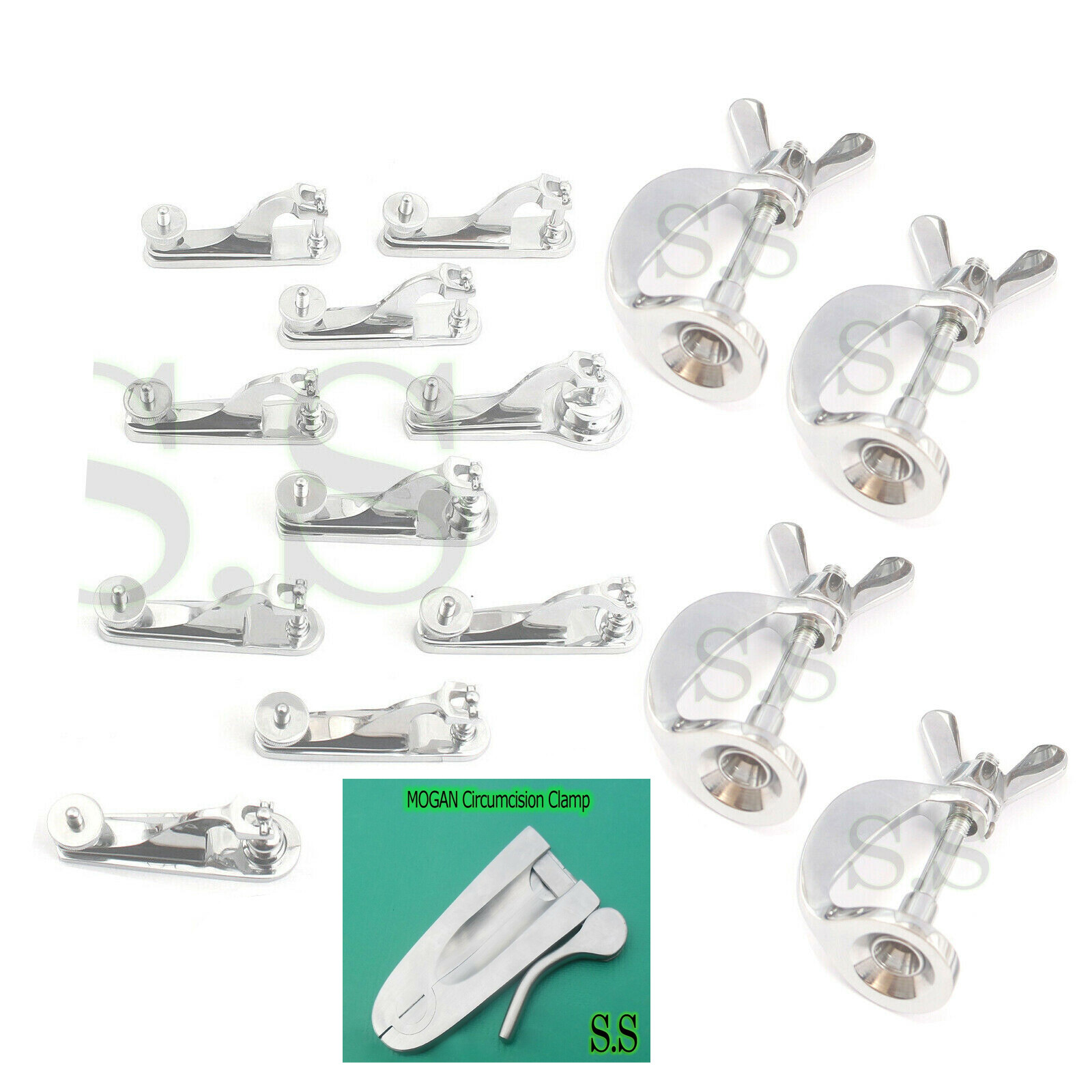 15 Pieces Gomco Circumcision Clamp + Winklemann clamps Surgical Instruments