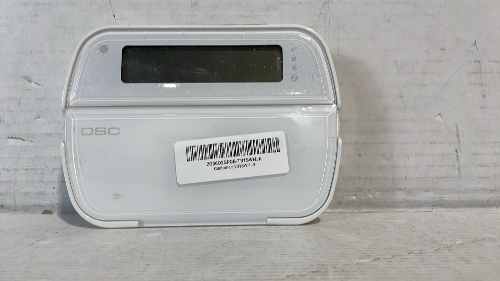 DSC WT5500-433 Wireless LCD Alarm Keypad Security System White