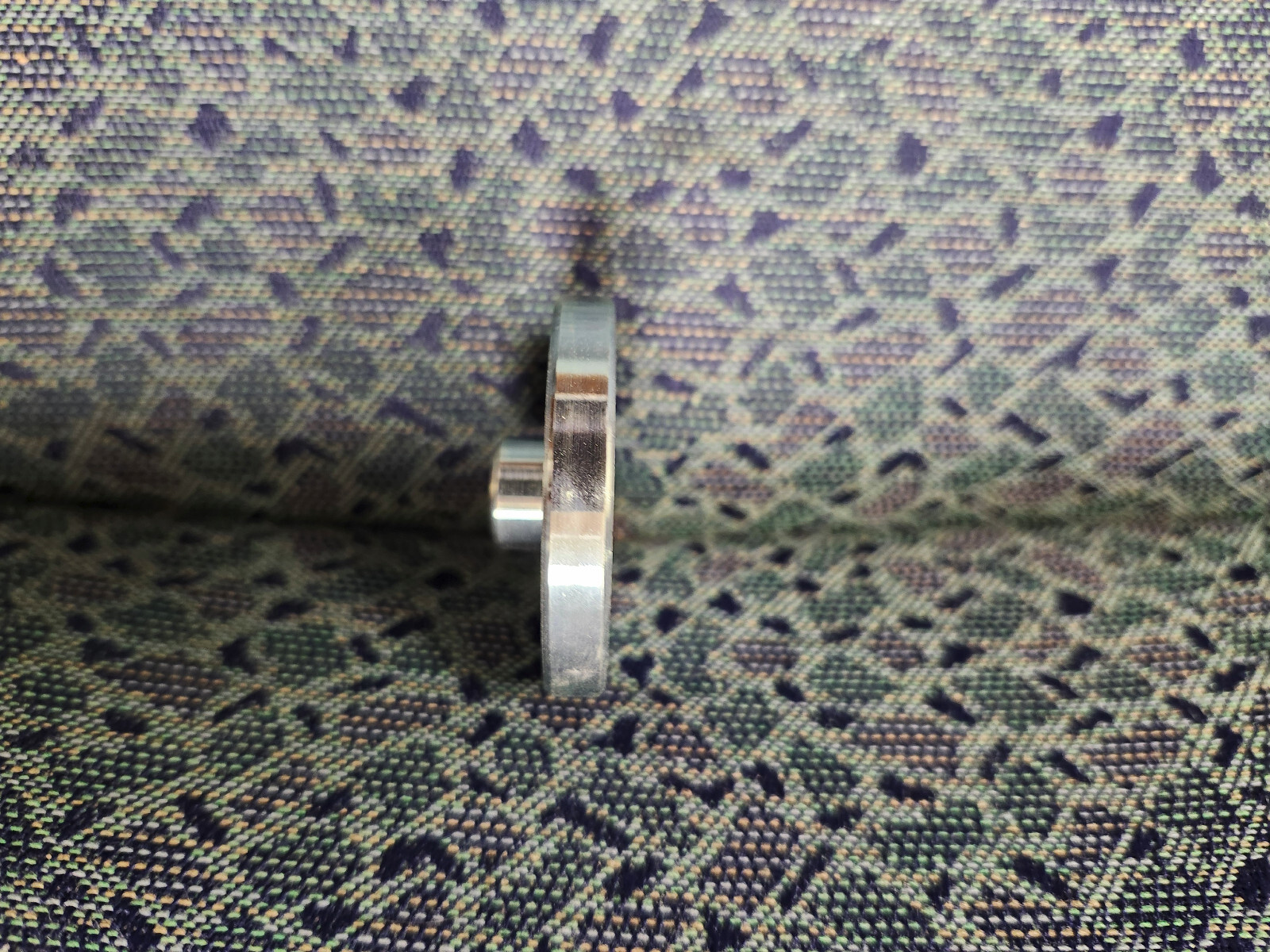 Door Holder Round Catch Plate Only, Powder Coated Chrome Finish, RSG #DHCPC