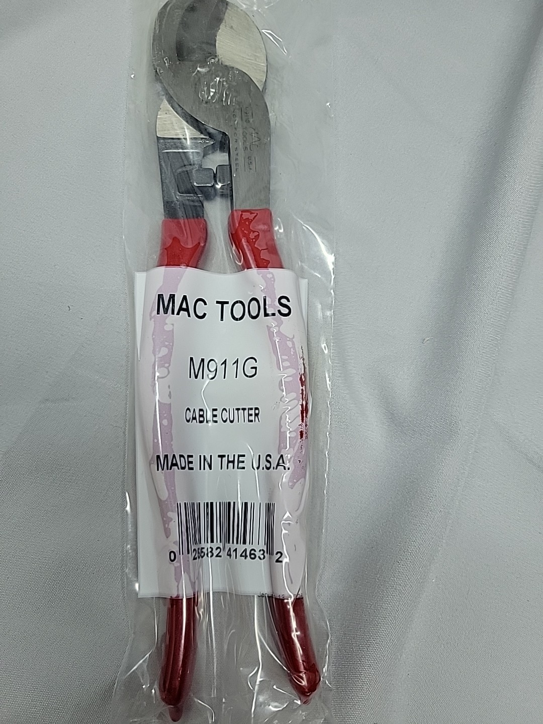 Mac Tools Soft Metal Cable Cutters Tool Genuine OEM M911G 9″ Red Grip NEW USA