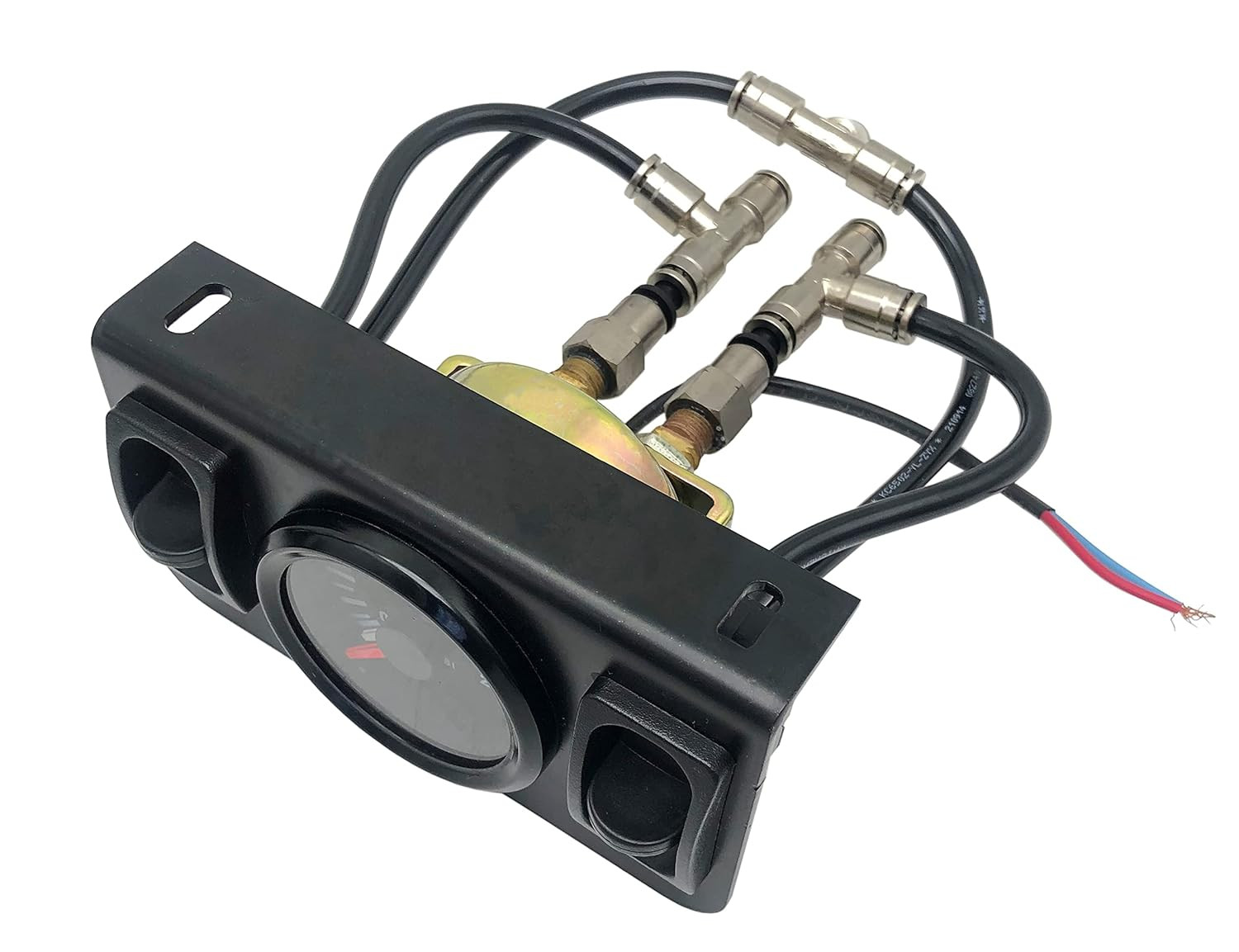 Panel Paddle Valve Switch Dual Needle Gauge with Air Fittings for Air Suspension