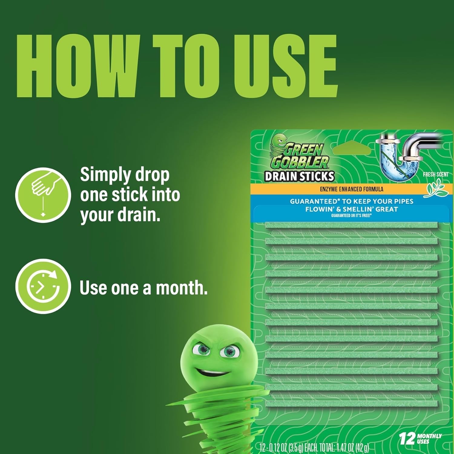 Drain Cleaner & Deodorizer 24Packs