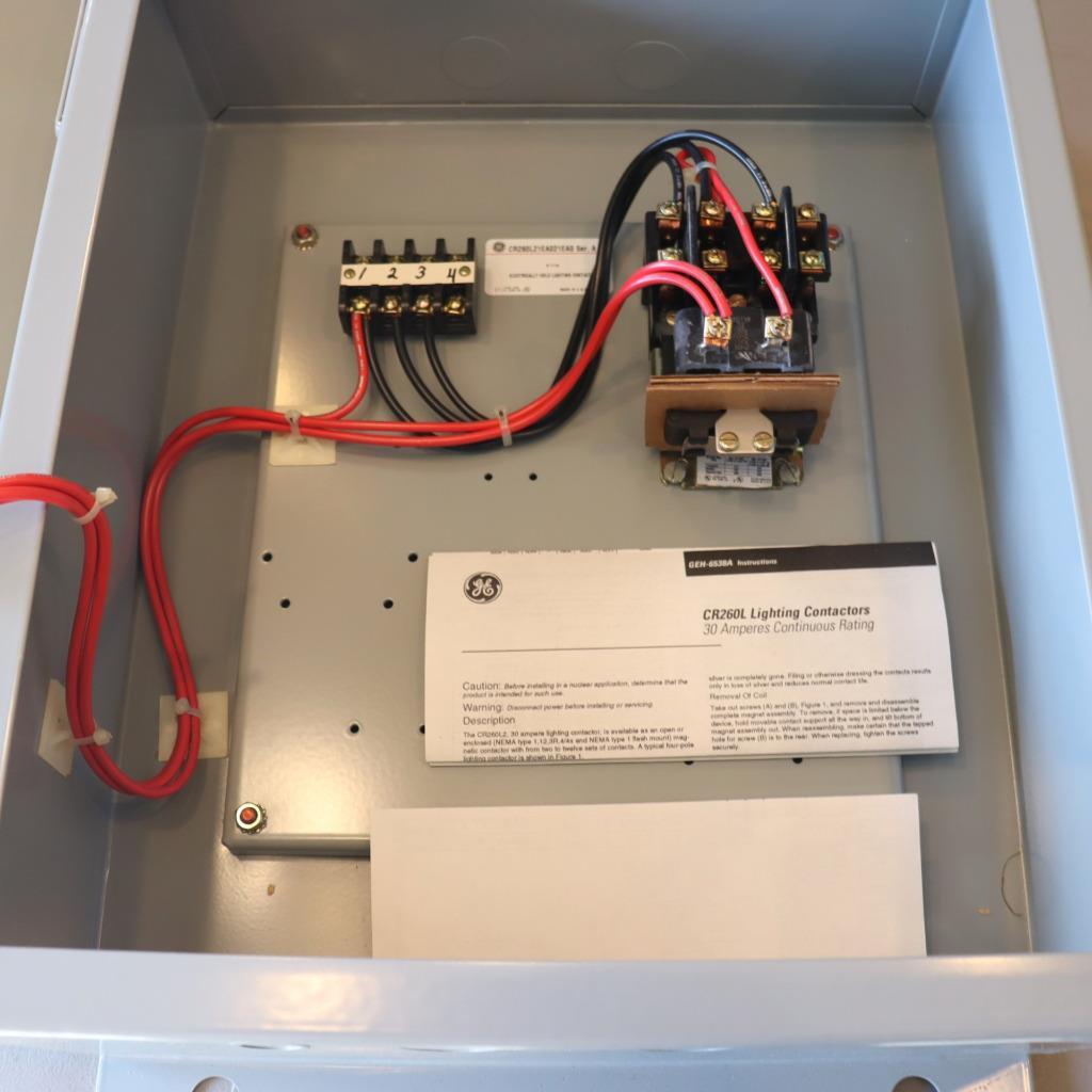 GE Electrically Held Lighting Contactor CR260L21EA021EA0 30A 115/120V Coil w HOA
