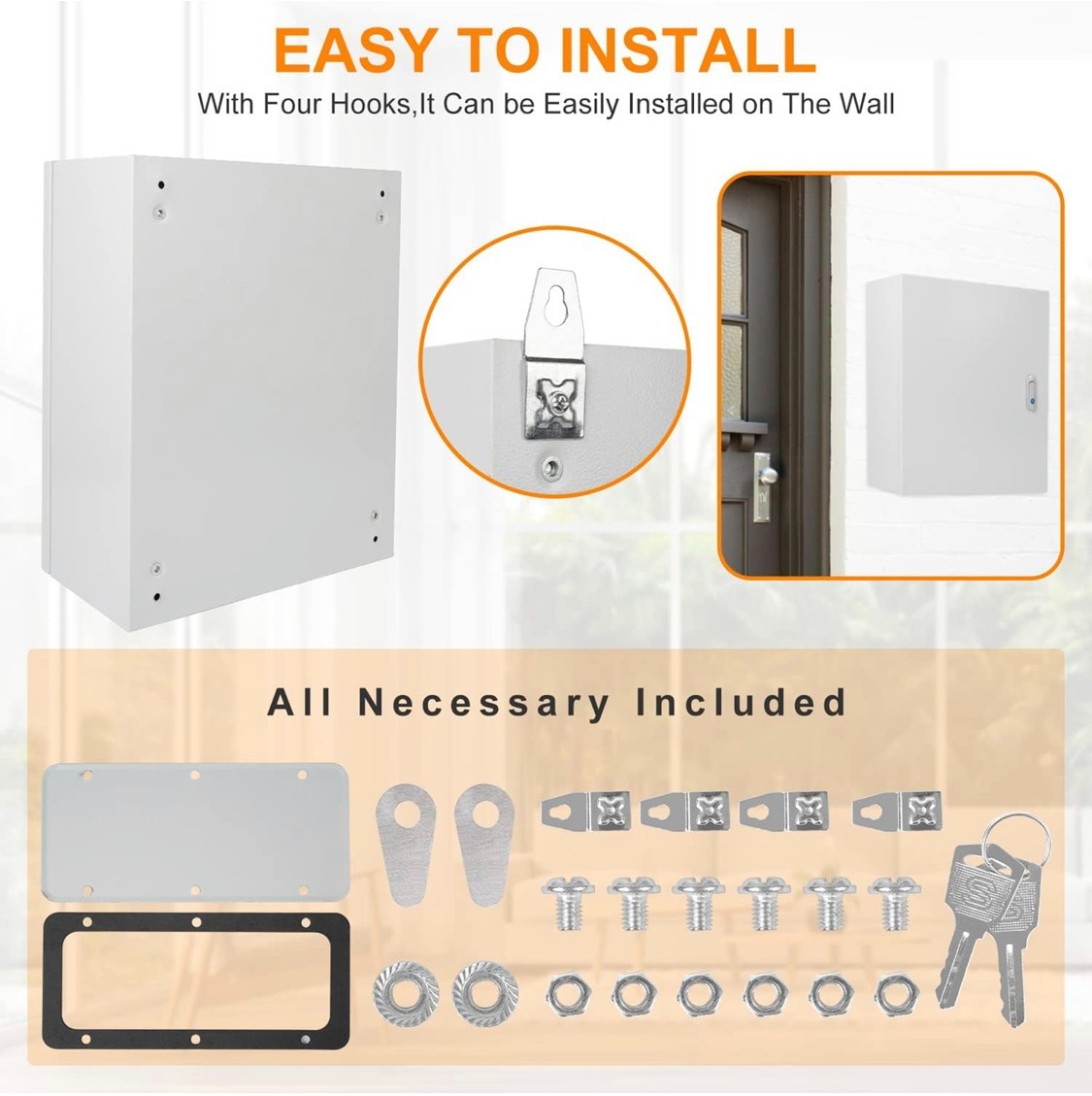 Cold Rolled Steel Electrical Box 23.6” x 20” x 8”’ Indoor/Outdoor
