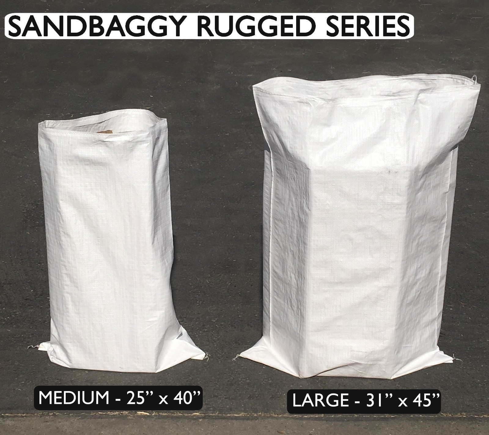 (25) Reusable Contractor Sandbags – 6 Mil – 25″ x 40″ – Garbage, Dumpster Bag