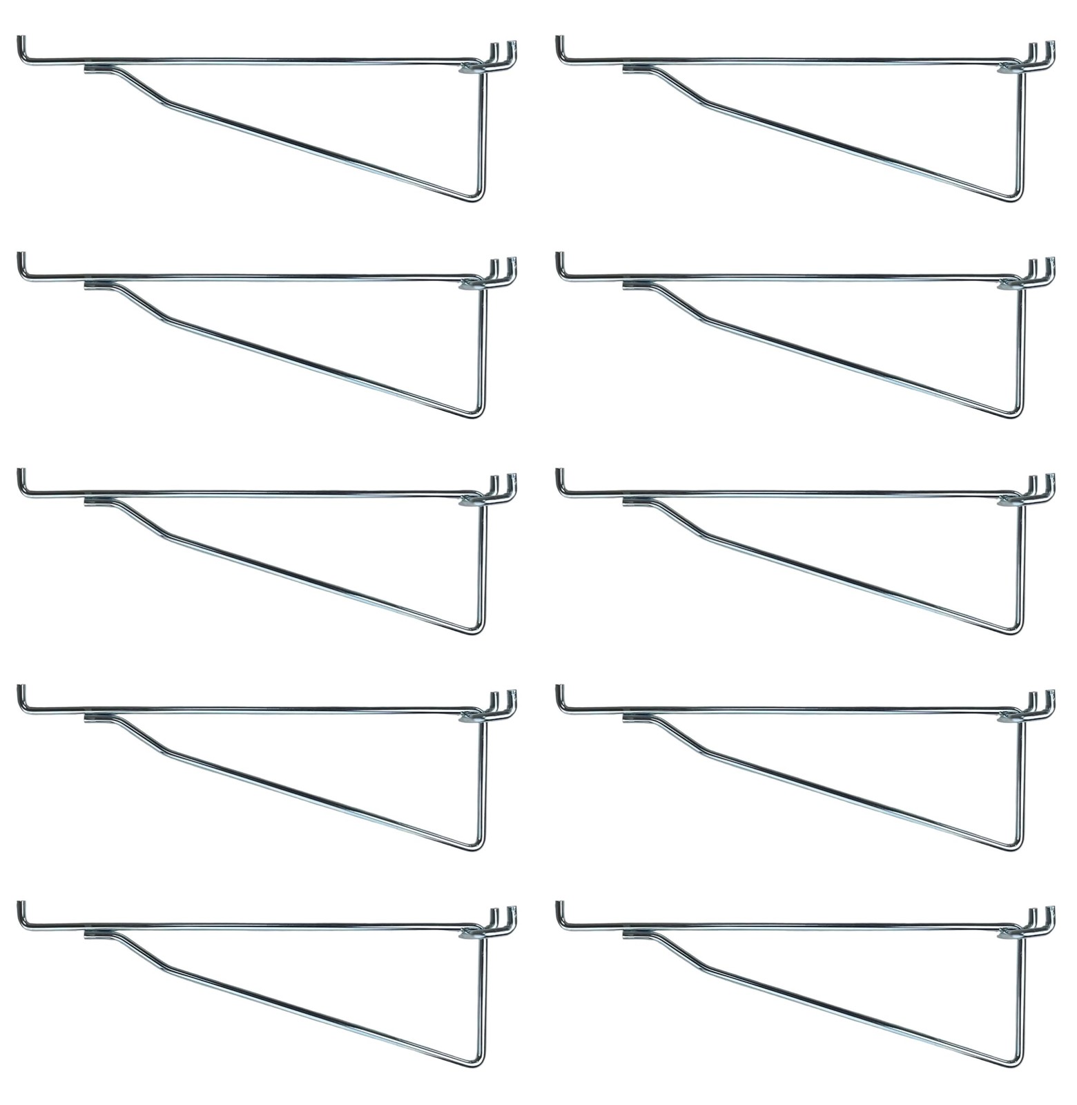 ProCraft Brand (10 Pack Metal 10″ Mega Shelf Bracket Garage Hanger fits 1/8″…