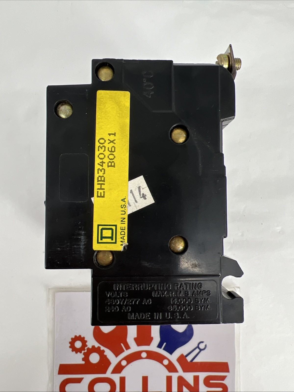 Square D EHB34030 Circuit Breaker, 30A, 480Y/277V, 3 Poles, 3 Phase,Bolt-On, USA
