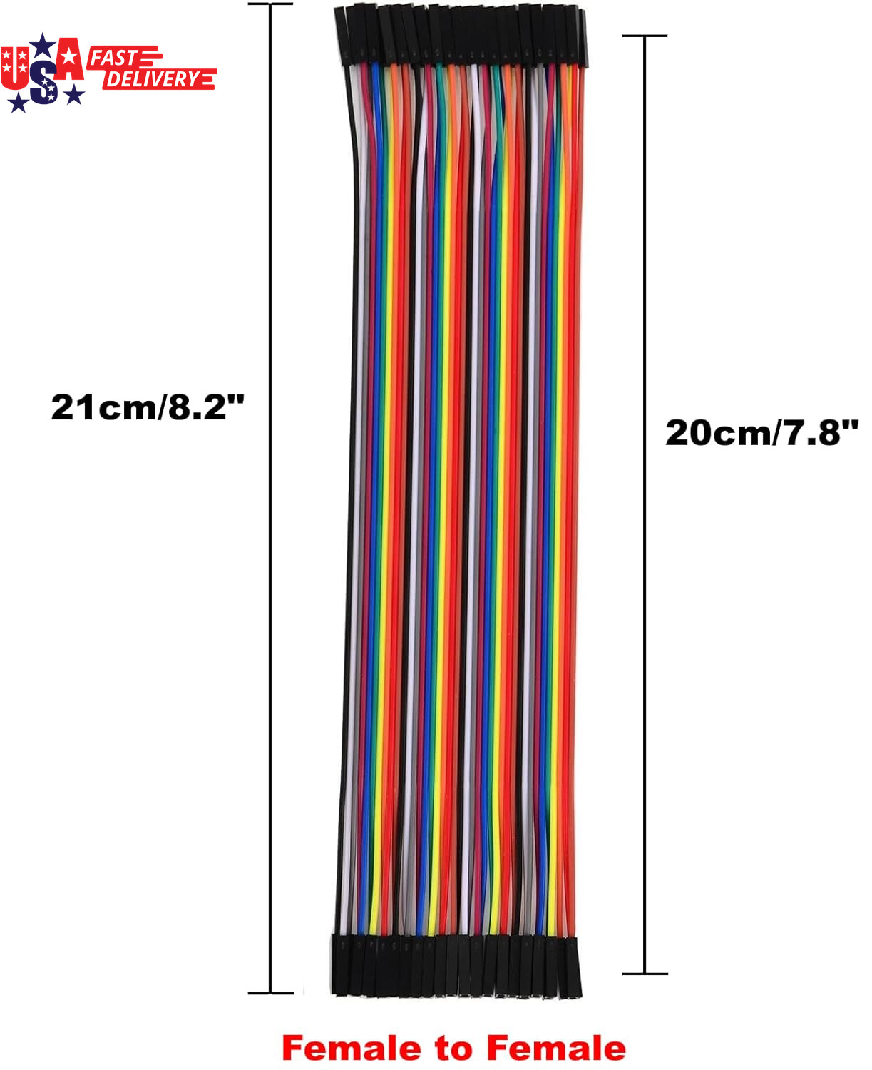 120Pcs Multicolored Dupont Wire 40Pin M/F, 40Pin M/M, 40Pin F/F Breadboard Jumpe