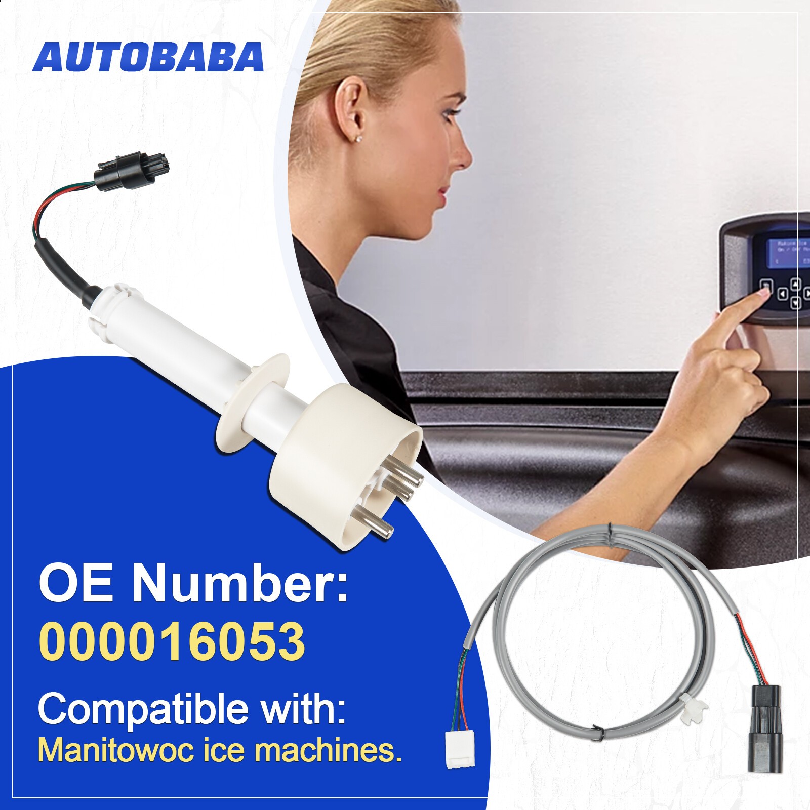 000016053 Ice Water Level Sensor Probe Kit Harness for Manitowoc Ice Machines US