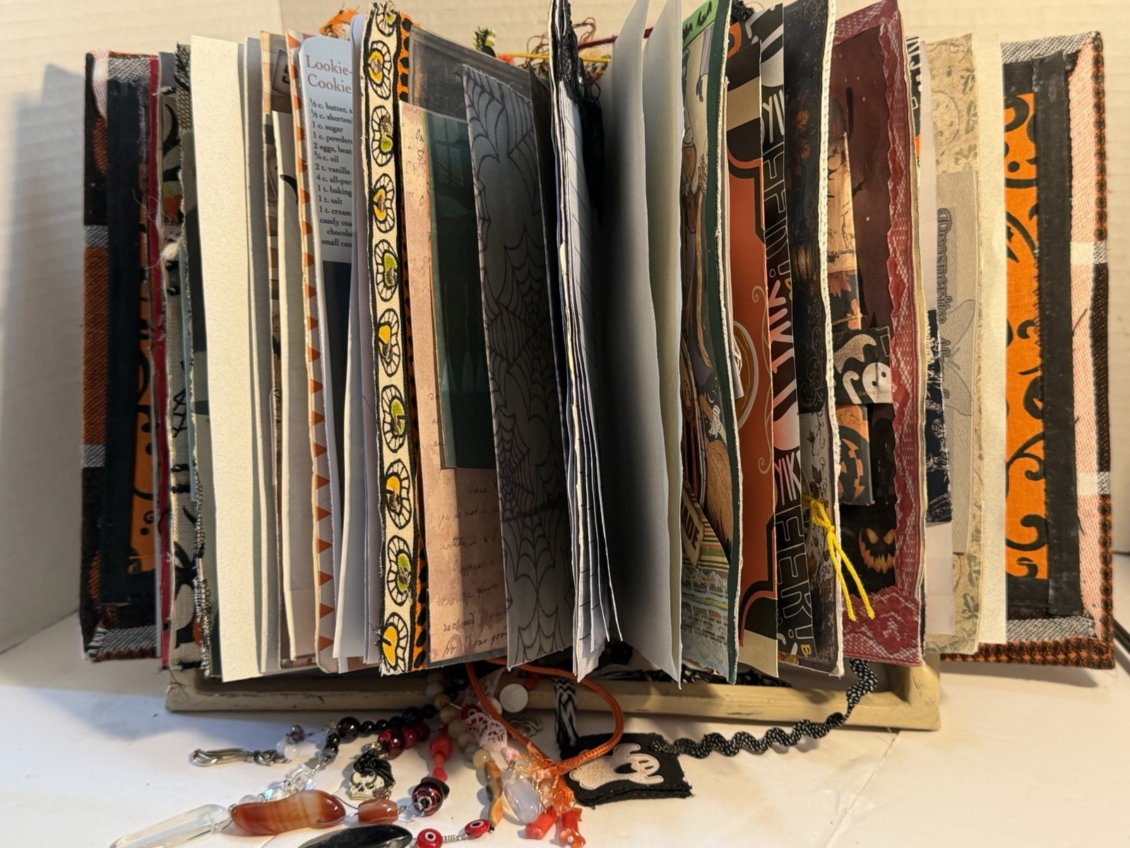 Junk Journal Halloween Spellbound Scary Tales Handmade Memory Note Book 74 Pages