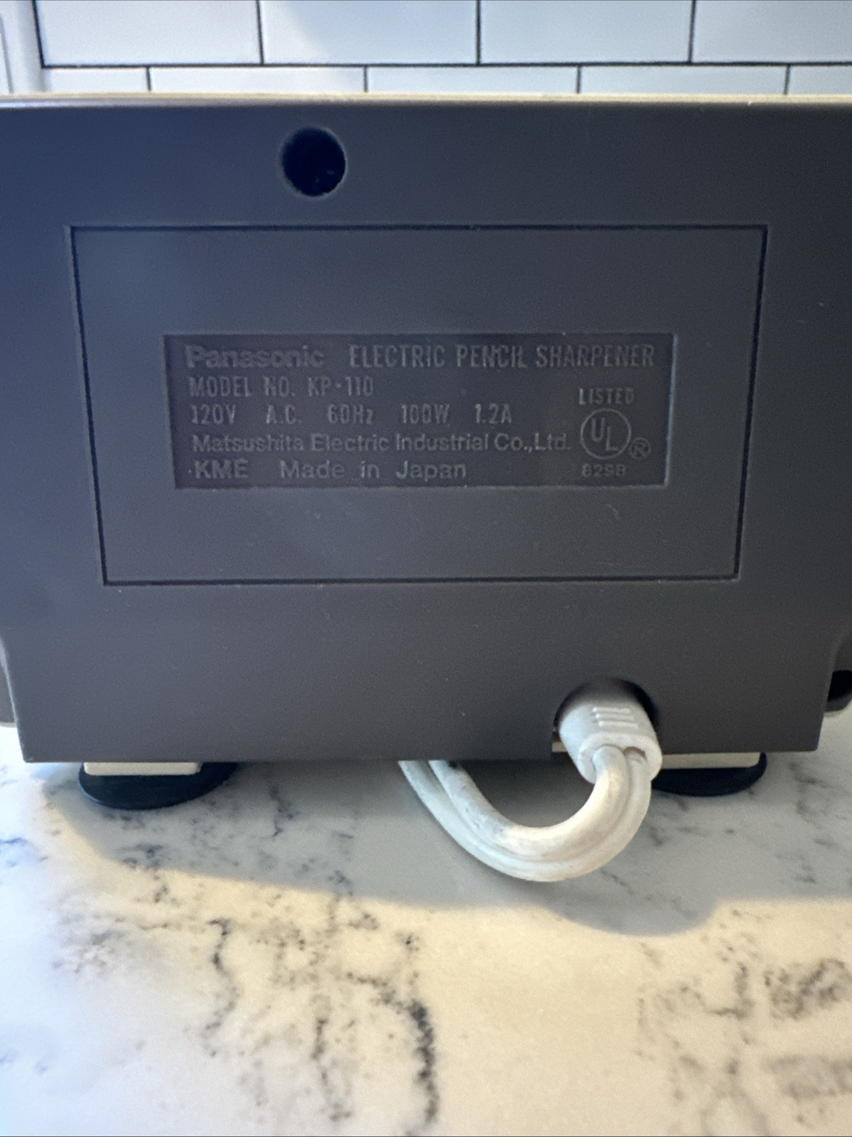 Electric Pencil Sharpener Panasonic KP-110 Auto Stop Brown