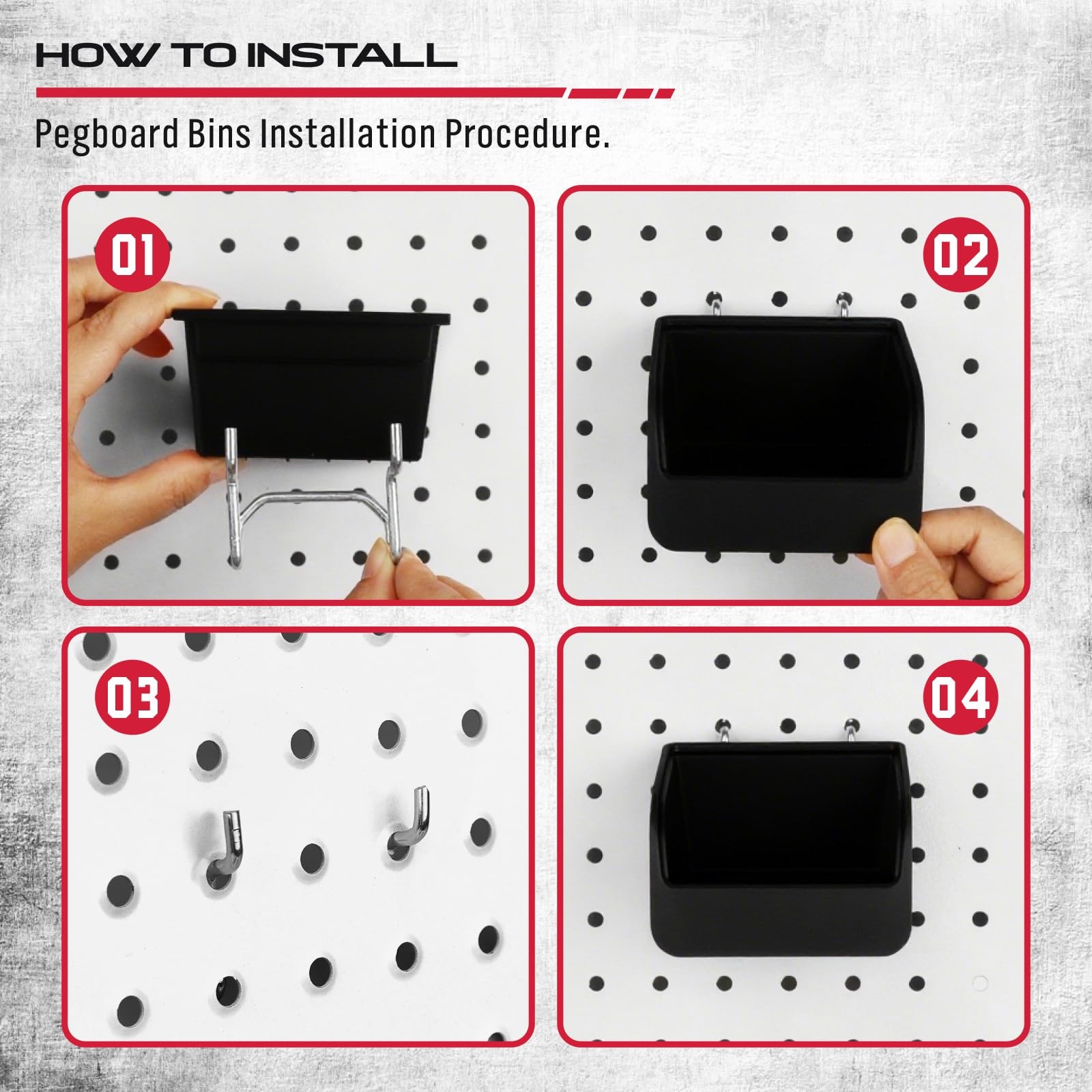 Ultimate 121-Piece Pegboard Hooks Set, Accessories with Metal Black