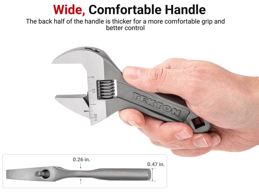 Tekton Adjustable Wrench, 6 Inches