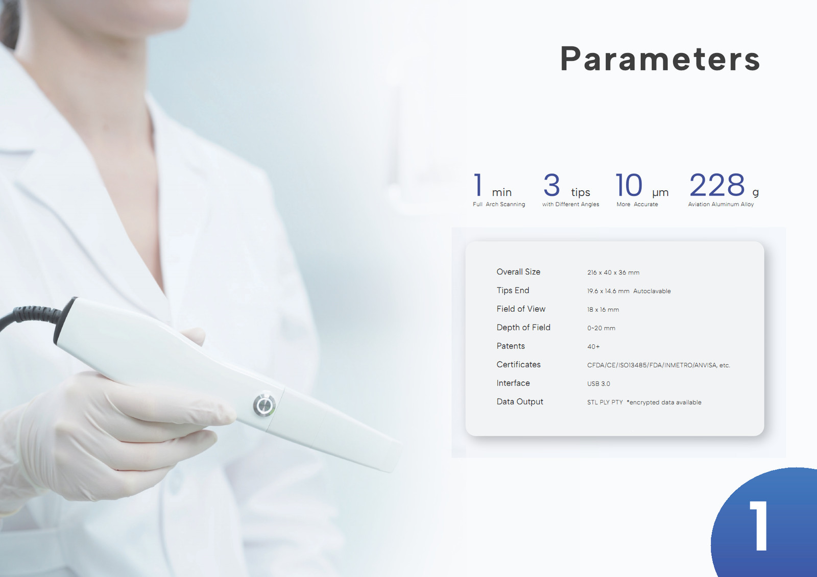 Panda 3 Dental 3D Digital Intraoral Scanner for CAD/CAM Restorative Dentistry
