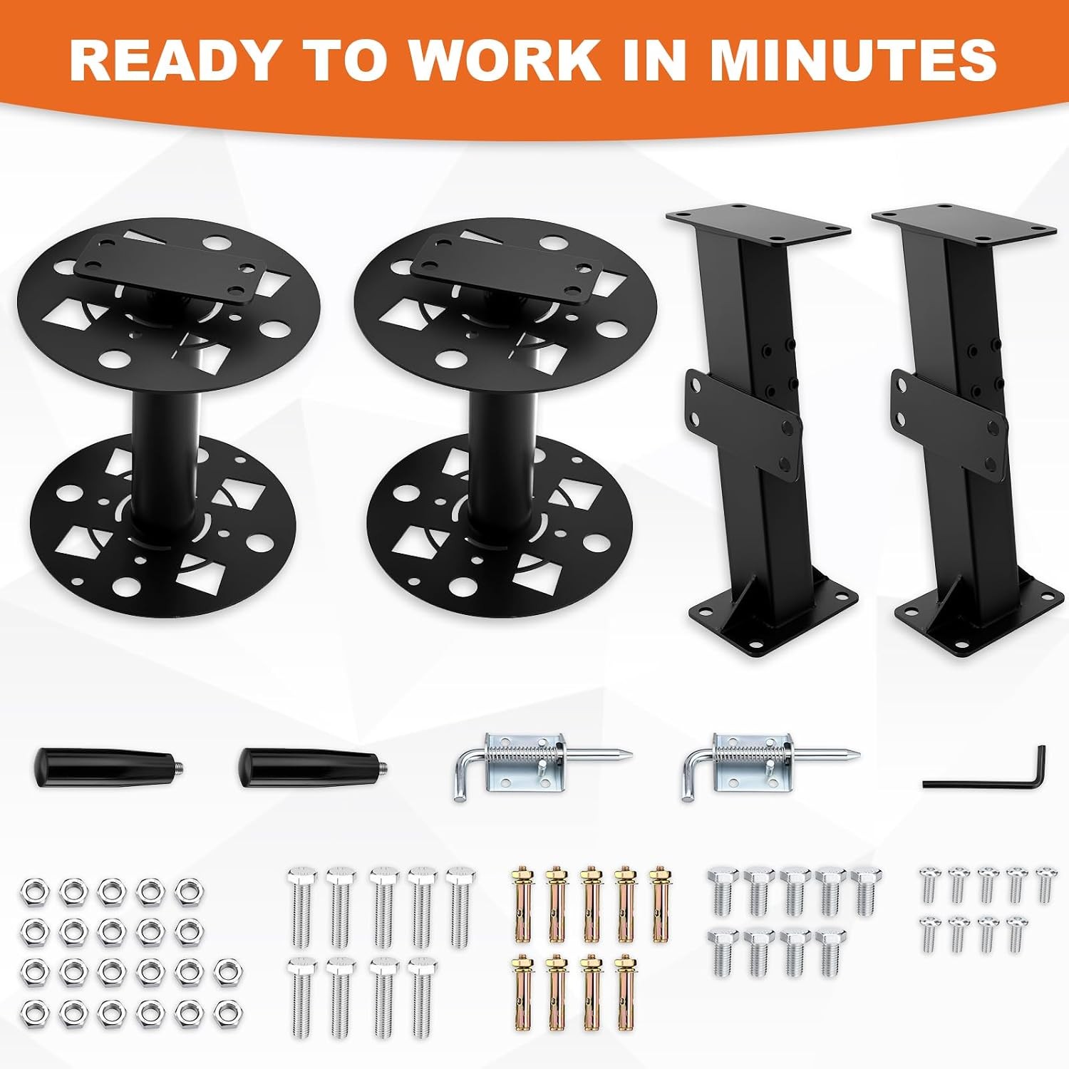 Heavy Duty 2-in-1 Modular Welding Lead Reels,0.16 in Steel | 2pcs Stackable Reel